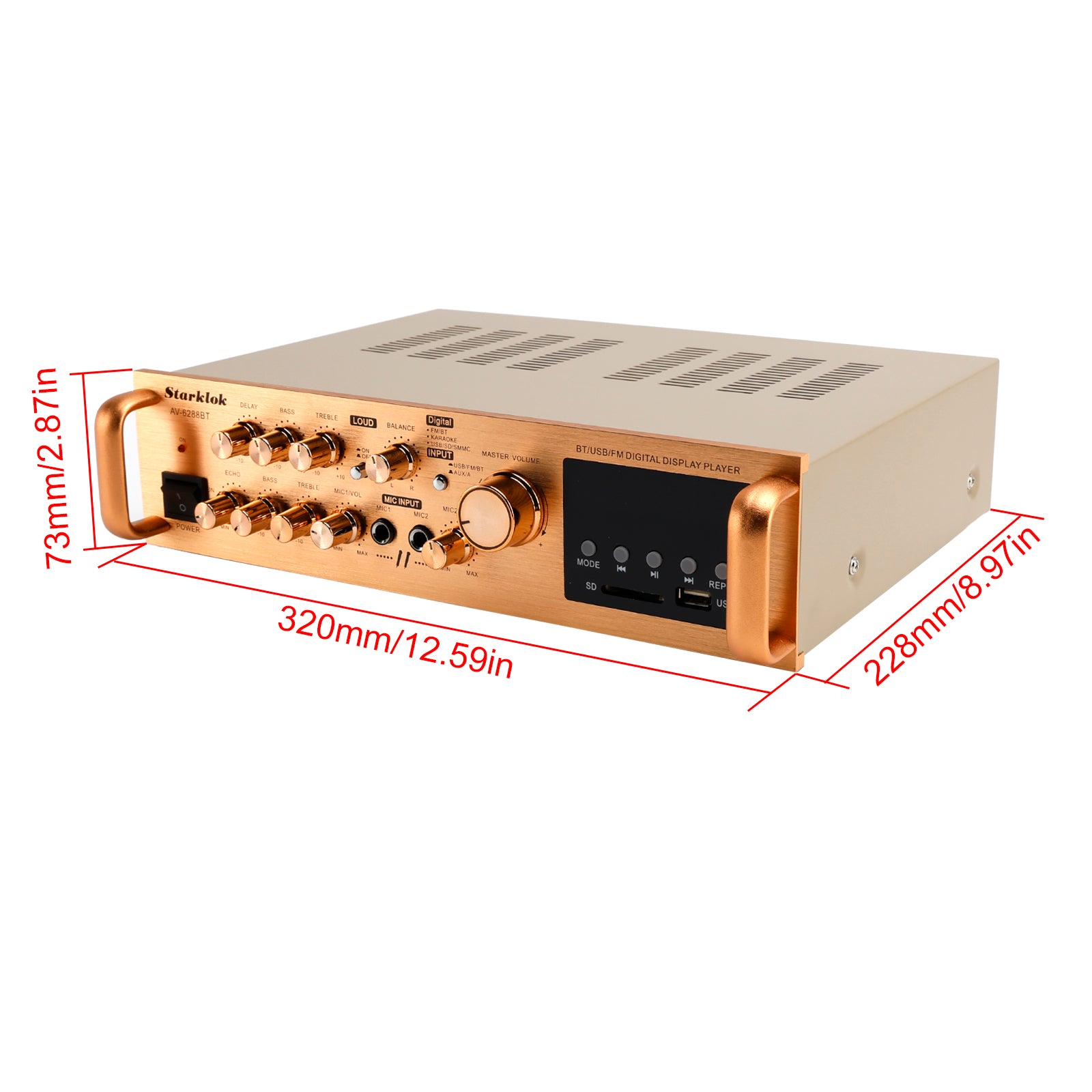 Amplificateur 5 canaux 2500 W HiFi Stéréo AV Surround SD FM Home Cinéma