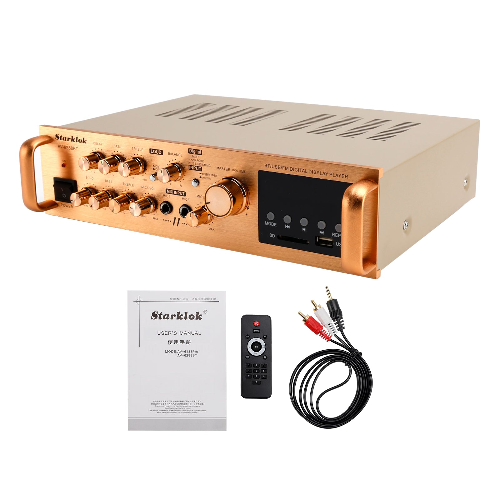 Amplificateur 5 canaux 2500 W HiFi Stéréo AV Surround SD FM Home Cinéma