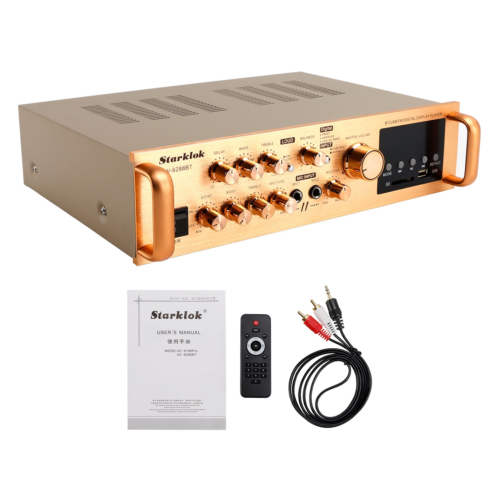 Amplificateur 5 canaux 2500 W HiFi Stéréo AV Surround SD FM Home Cinéma