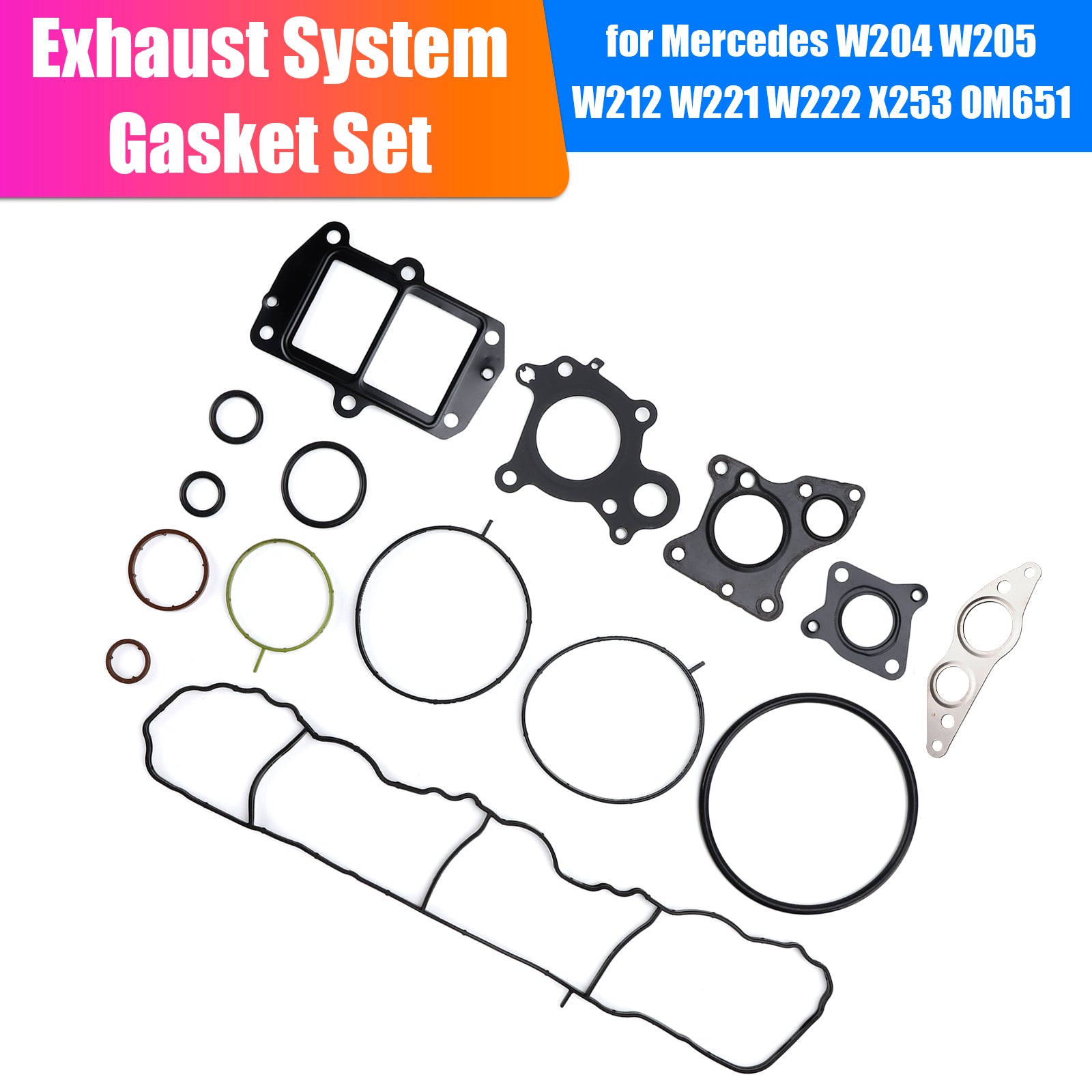 Jeu joints système échappement pour Mercedes W204 W205 W212 W221 X253 OM651