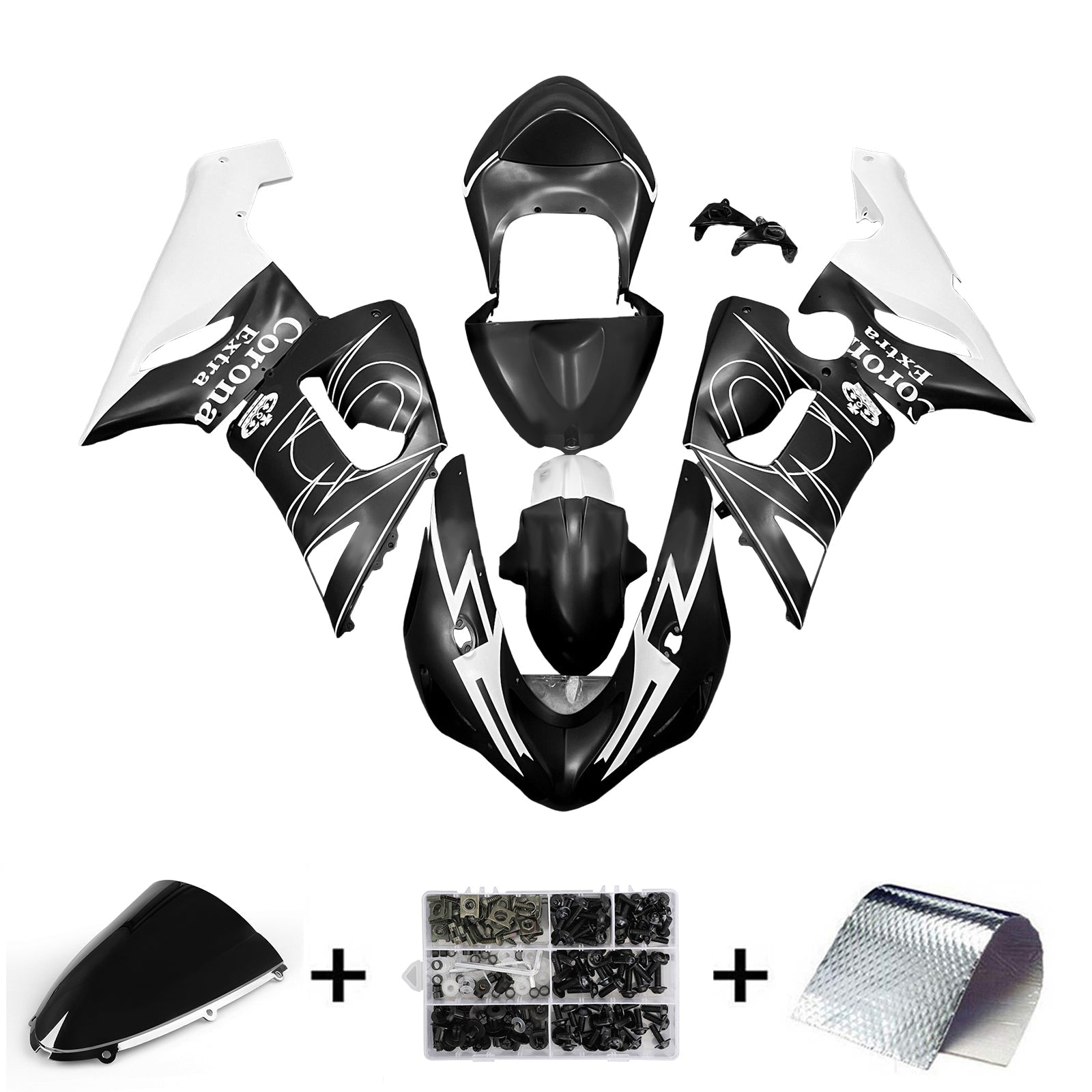Kit di carenatura a iniezione, corpo in plastica ABS per Kawasaki ZX6R 636 2005-2006
