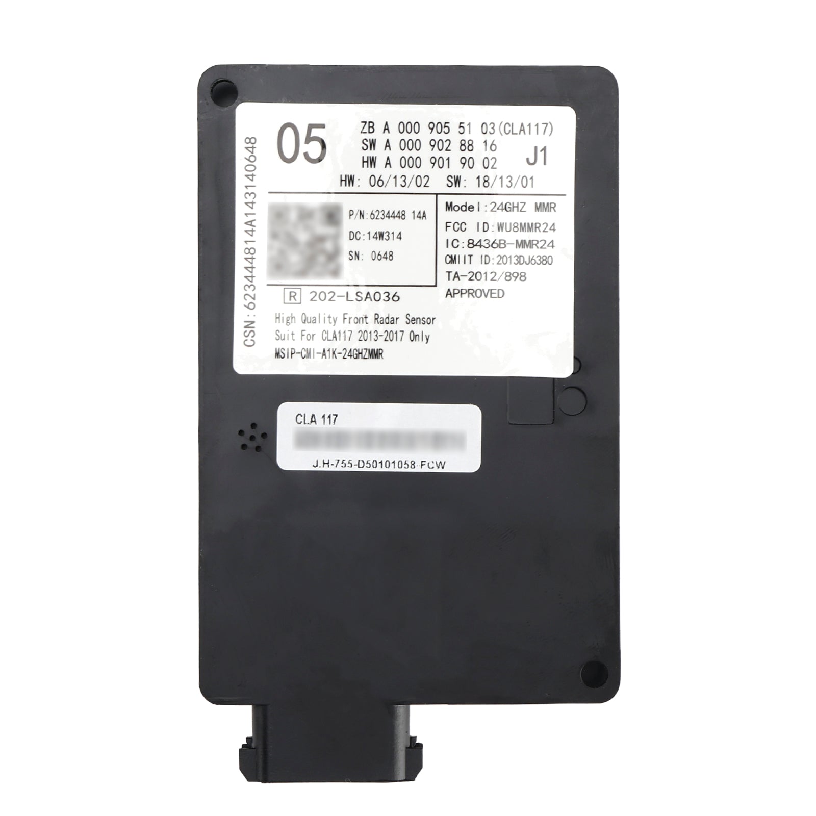 Sensor de radar antes de Mercedes CLA117 2013-2017, Unidad de control A0009055103 A0009028816 A0009009102