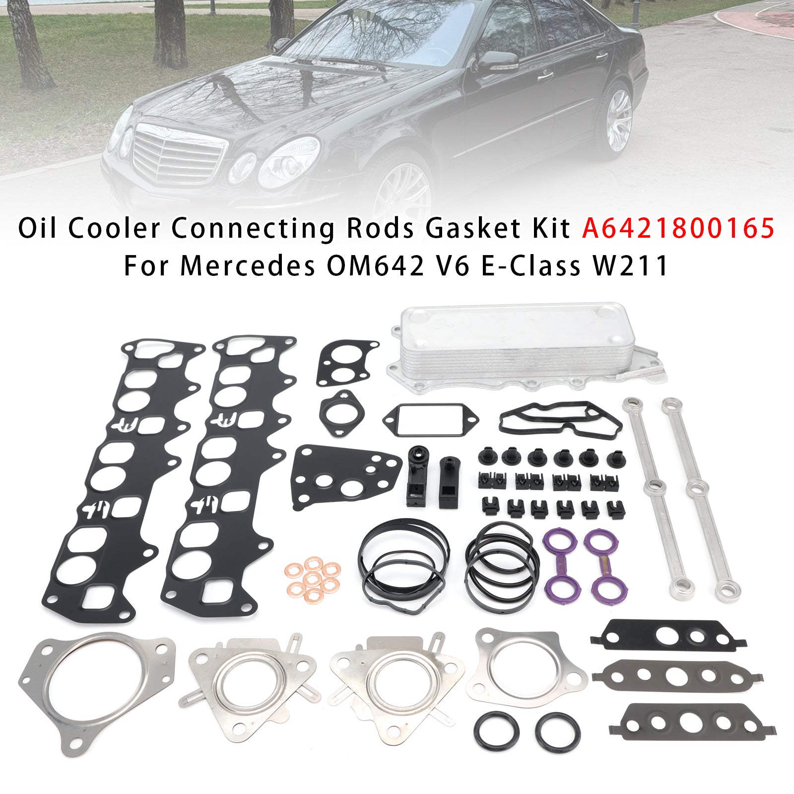 Oil Cooler Connecting Rods Gasket Pour Mercedes OM642 V6 E-Class W211