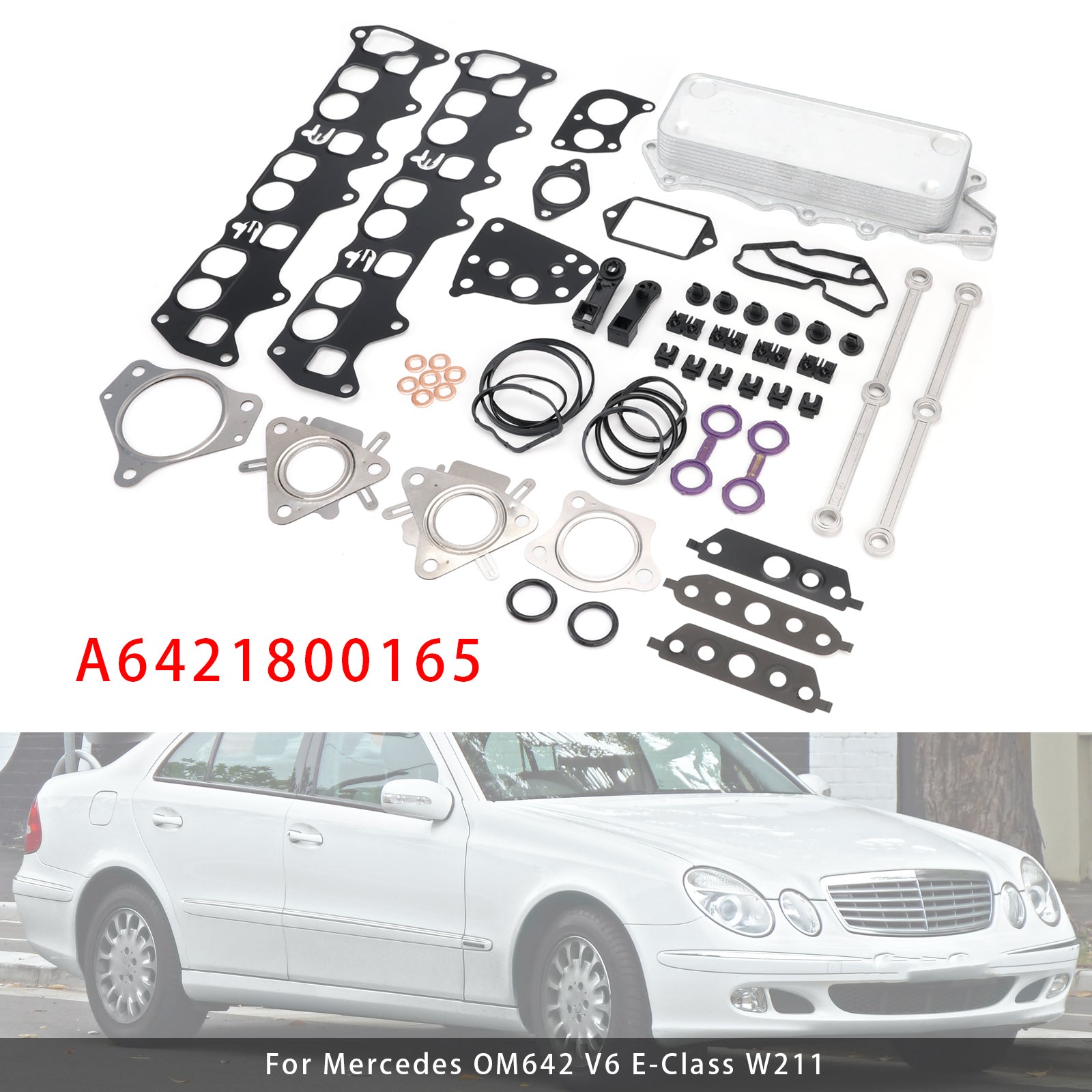 Oil Cooler Connecting Rods Gasket Pour Mercedes OM642 V6 E-Class W211