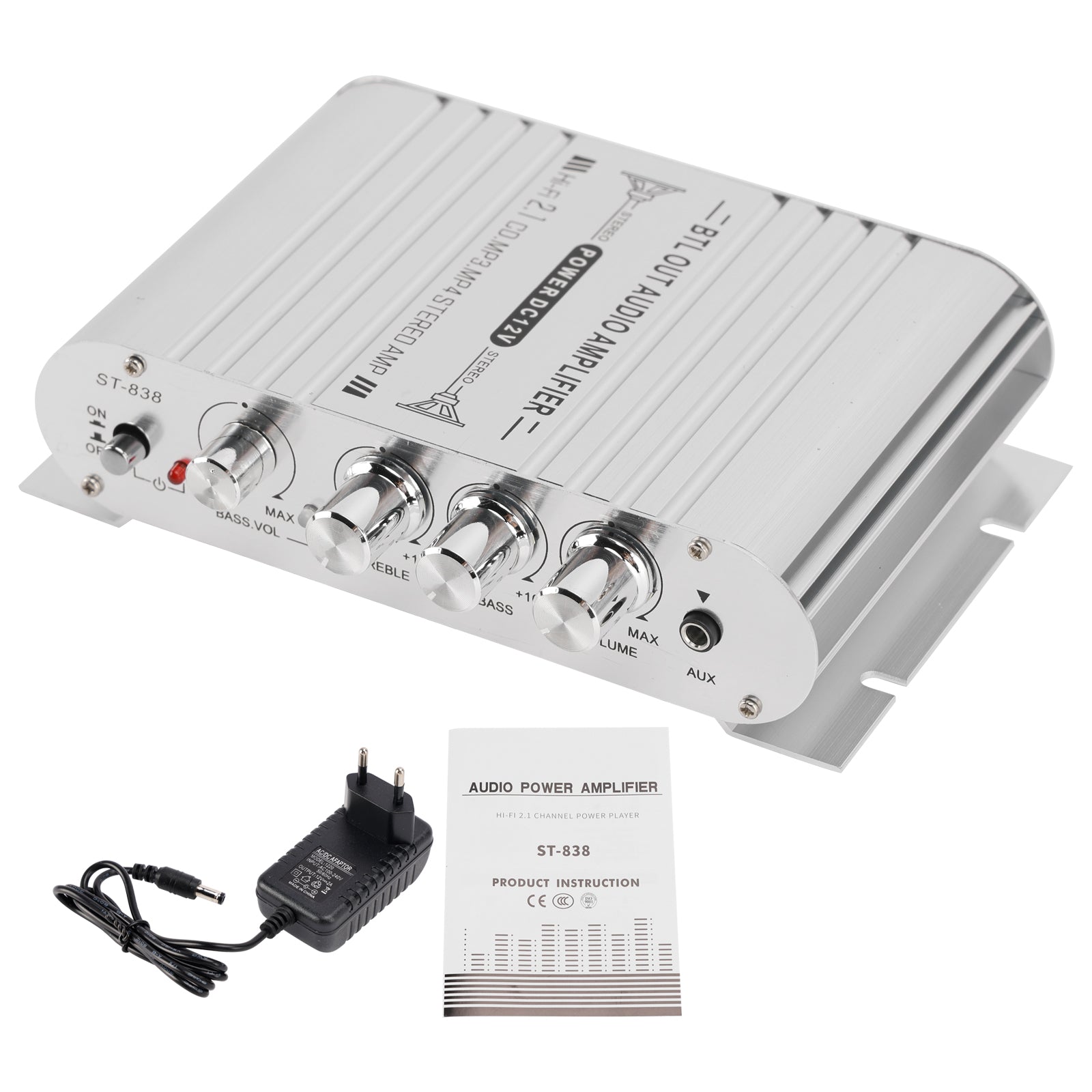 2.1 Bluetooth Stéréo HiFi Voiture Maison Car Audio Amplificateur AMP Speaker EDR