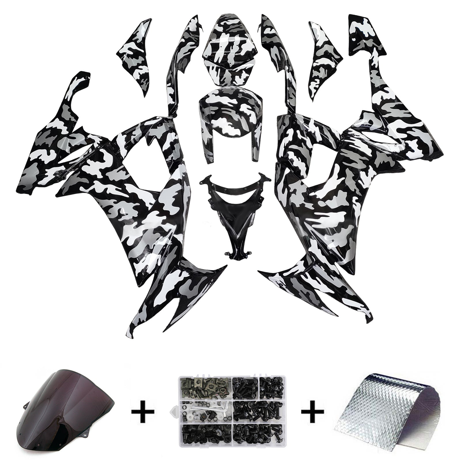 Zestaw owiewki wtrysku, plastikowy korpus ABS dla Kawasaki ZX10R 2008-2010