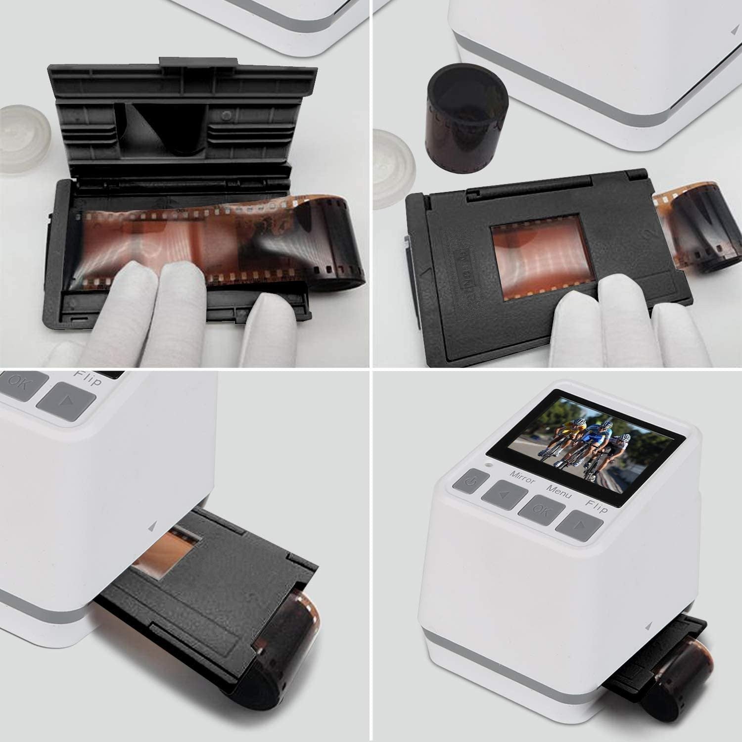 Scanner per diapositive per negativi vecchi da 22 MP, conversione di pellicole 126KPK/135/110/Super 8