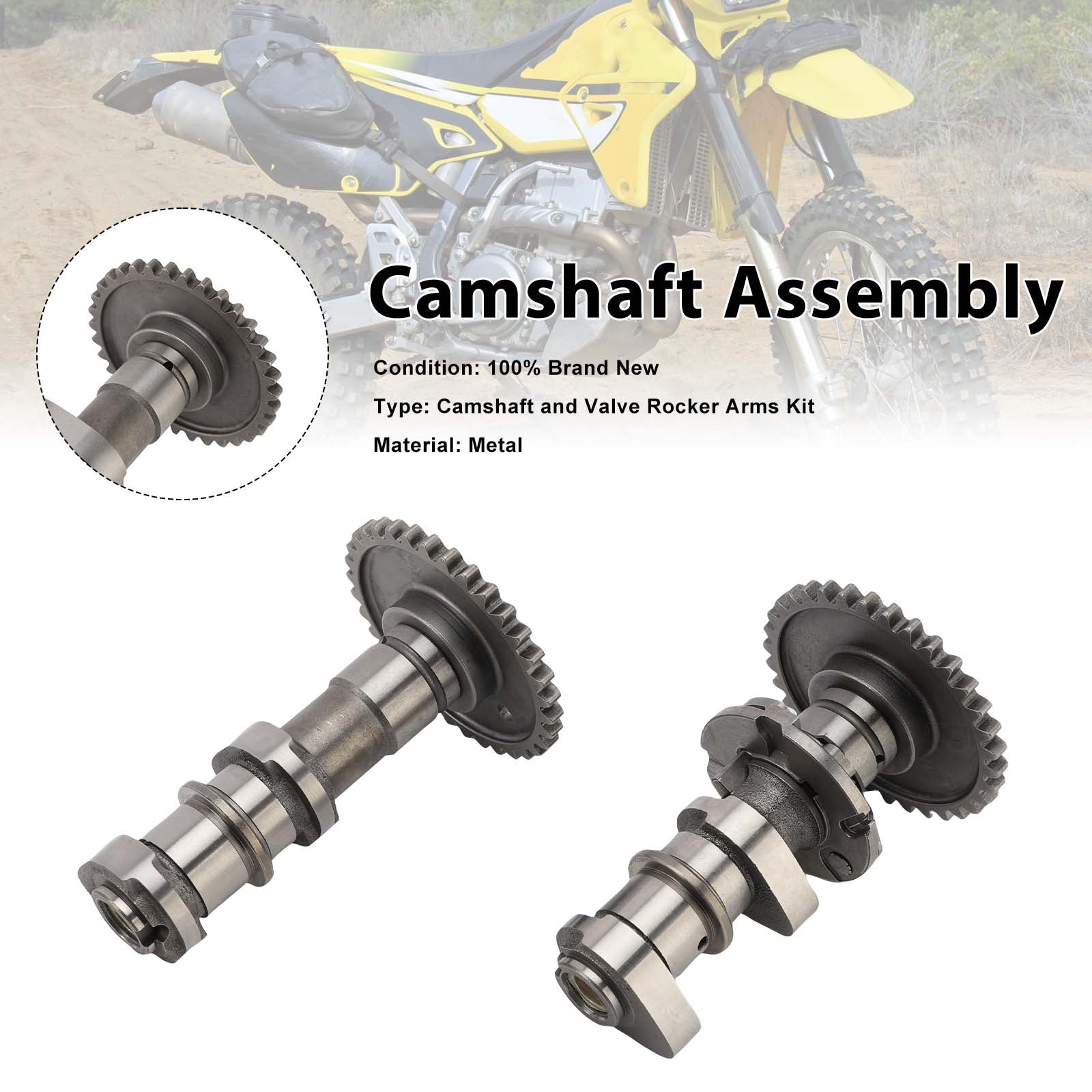 Arbres à cames d'admission et d'échappement Caltric pour Suzuki DR-Z400E DRZ400 S SM 00-24