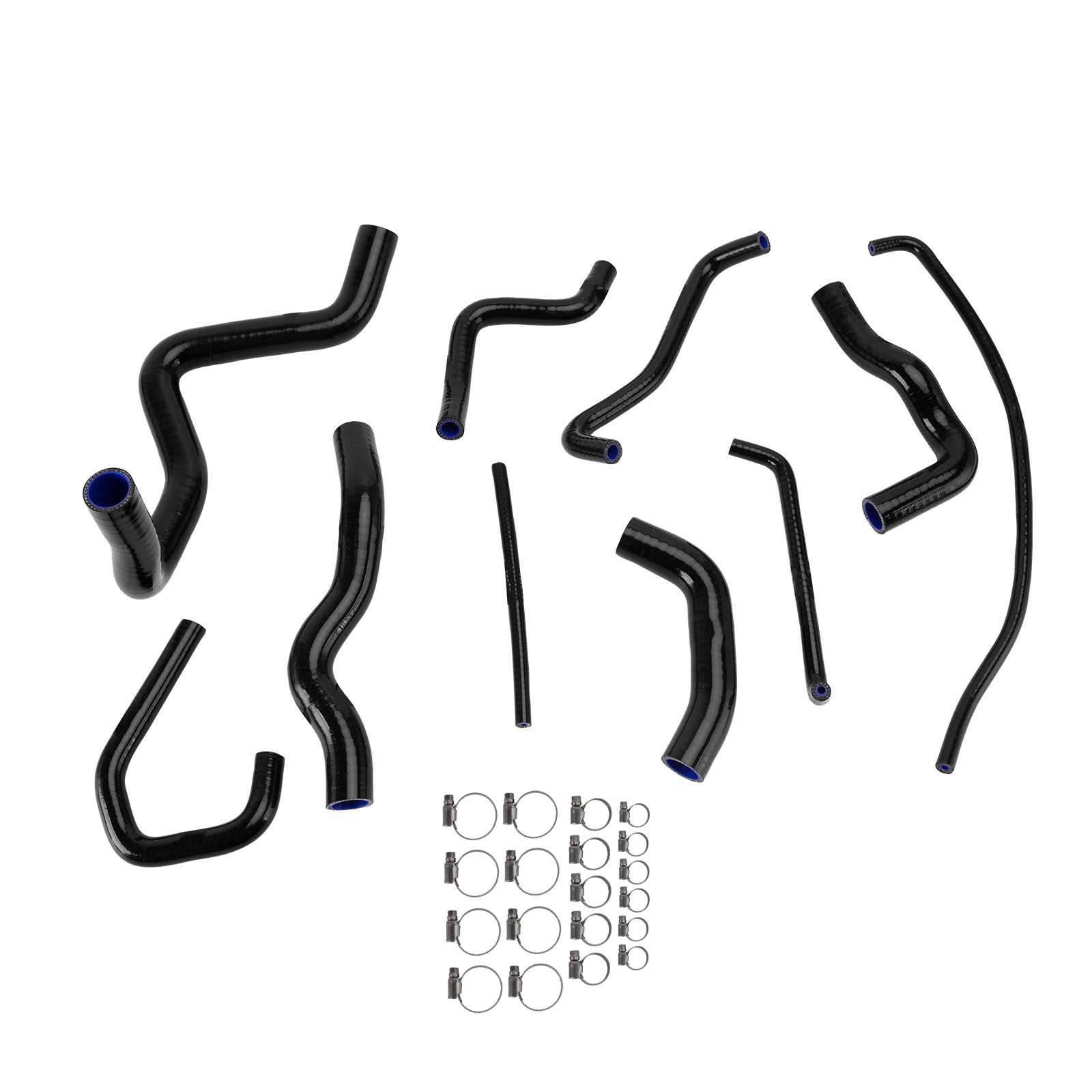 Kit de durites de refroidissement en silicone pour radiateur Kawasaki Ninja 636 ZX-6R 09-26 Black