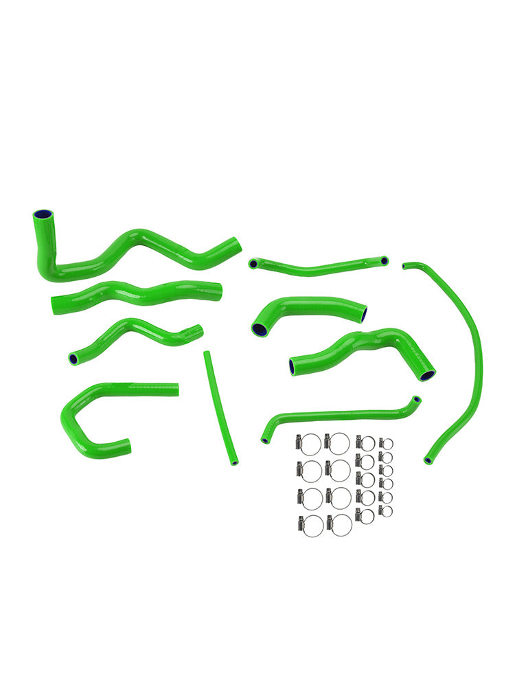 Kit de durites de refroidissement en silicone pour radiateur Kawasaki Ninja 636 ZX-6R 09-26 Green