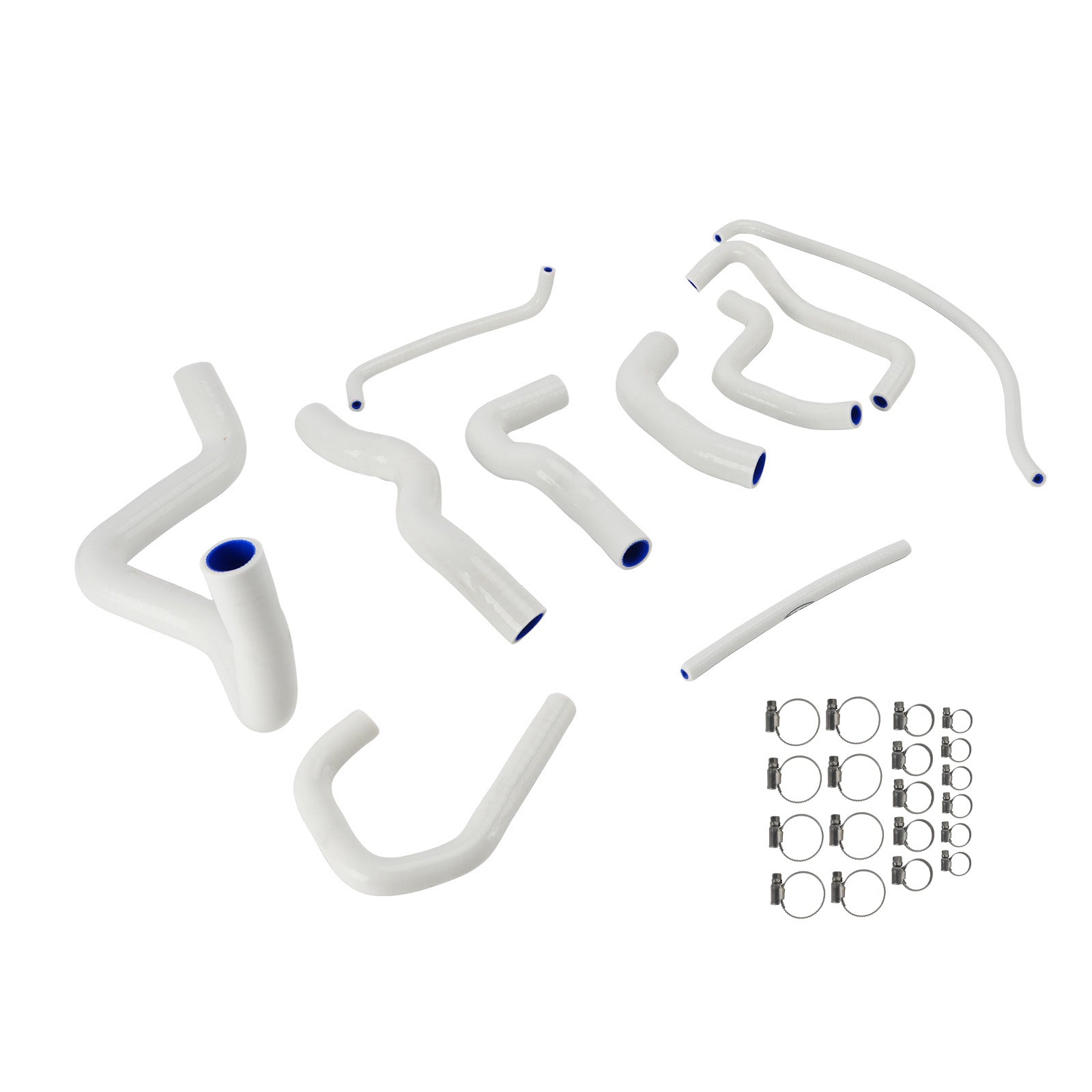 Kit de durites de refroidissement en silicone pour radiateur Kawasaki Ninja 636 ZX-6R 09-26 White