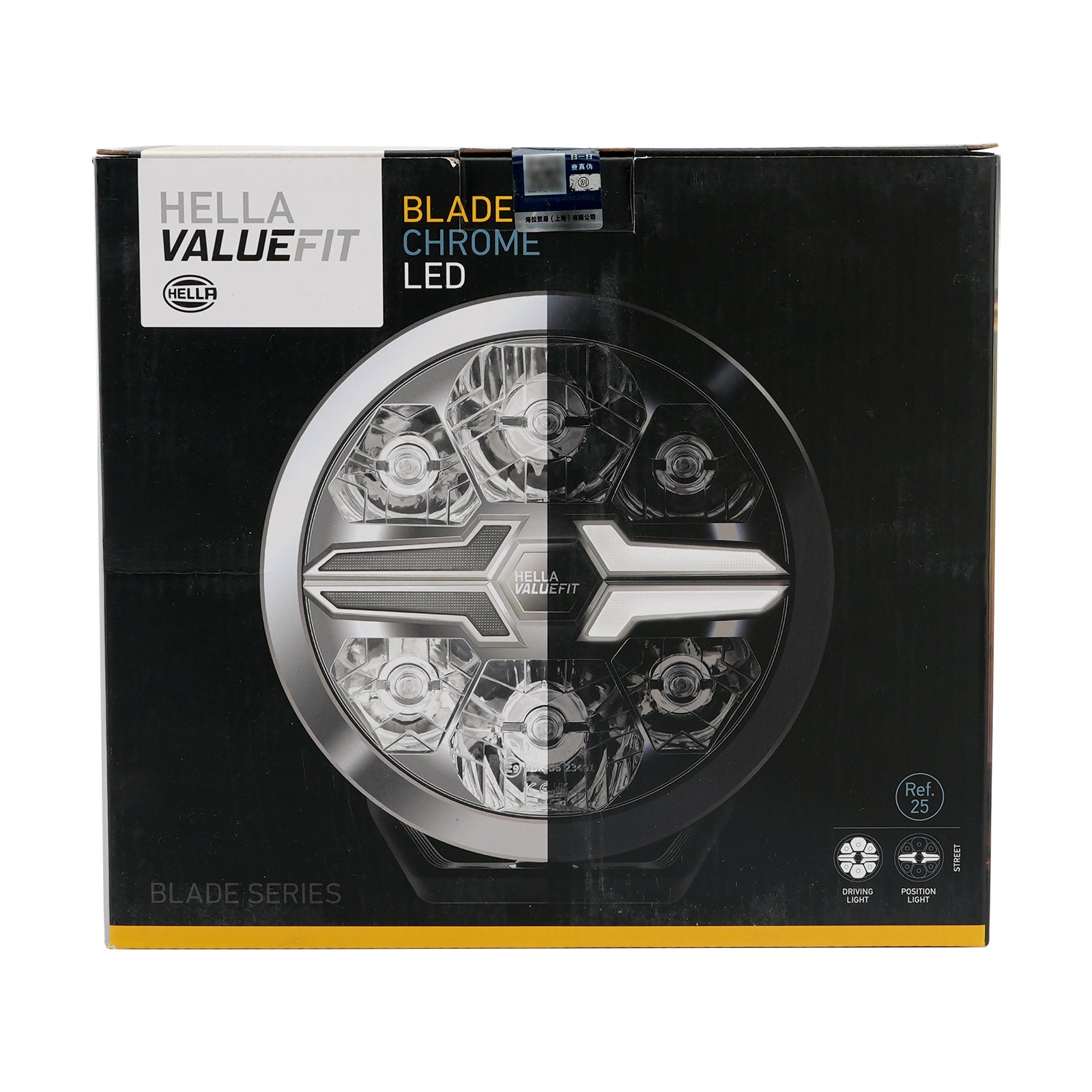 Lampe Auxiliaire Ronde ValueFit 9" Ref.25 12/24V 17W 1700LM 6000K Pour HELLA