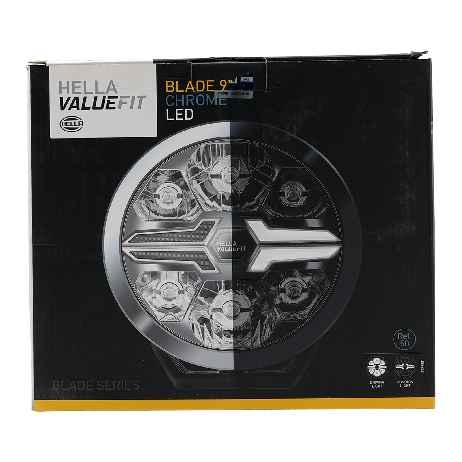 Lampe Auxiliaire Ronde ValueFit 9" Ref.50 12/24V 18W 1550LM 6000K Pour HELLA