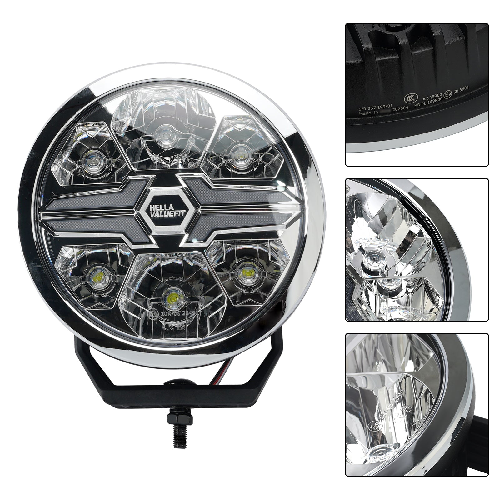 Lampe Auxiliaire Ronde ValueFit 9" Ref.50 12/24V 18W 1550LM 6000K Pour HELLA