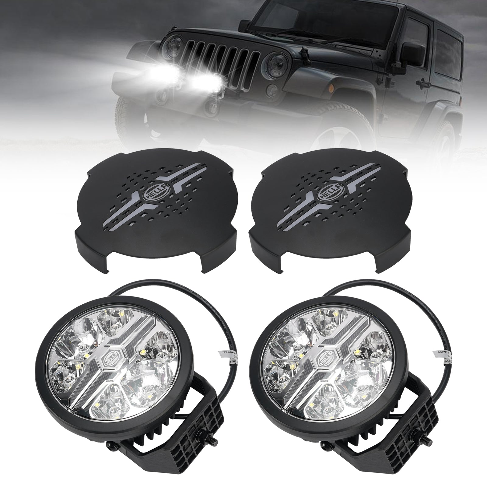 Lampe Auxiliaire Ronde ValueFit 6" 12/24V 90W 8500LM 6000K Pour HELLA