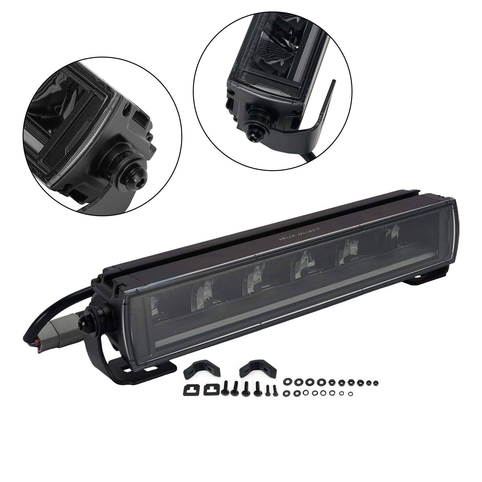 Lampe Auxiliaire Barre Longue ValueFit 12.6" 12/24V 82W 6000LM 5700K Pour HELLA
