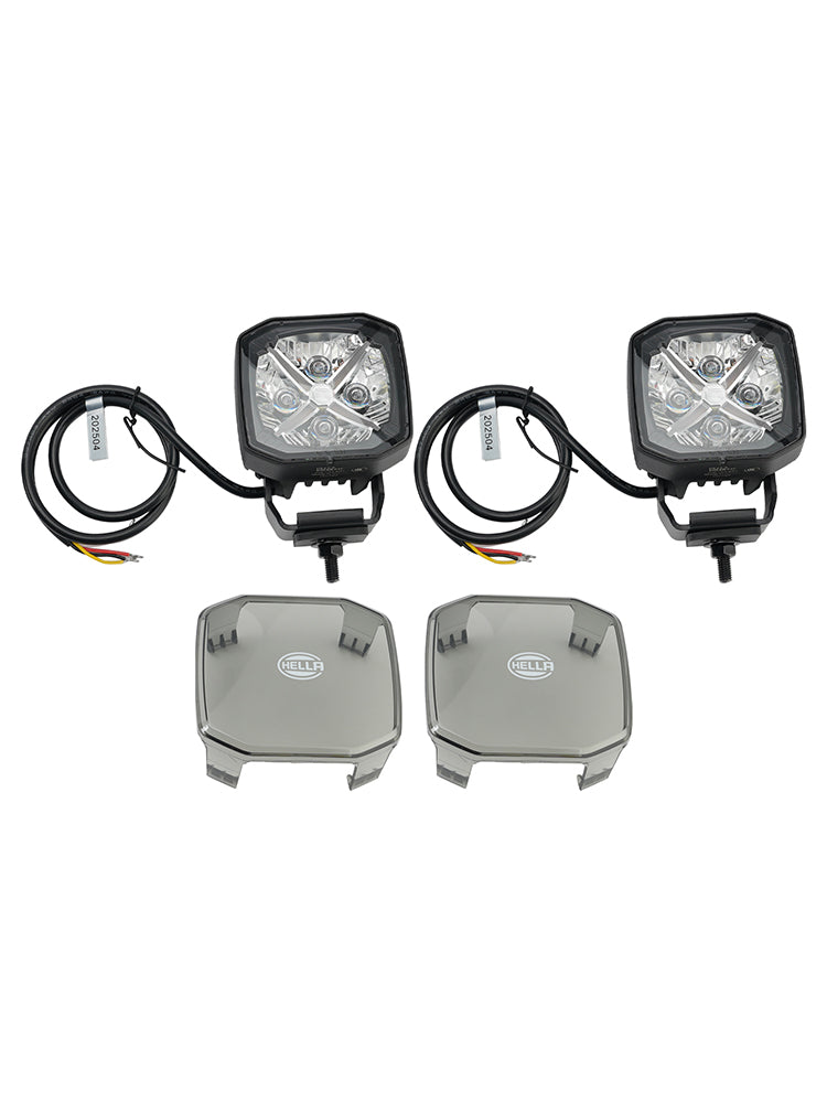 Lampe Auxiliaire Spot Carrée ValueFit 3.6" 12/24V 60W 5700LM 5700K Pour HELLA