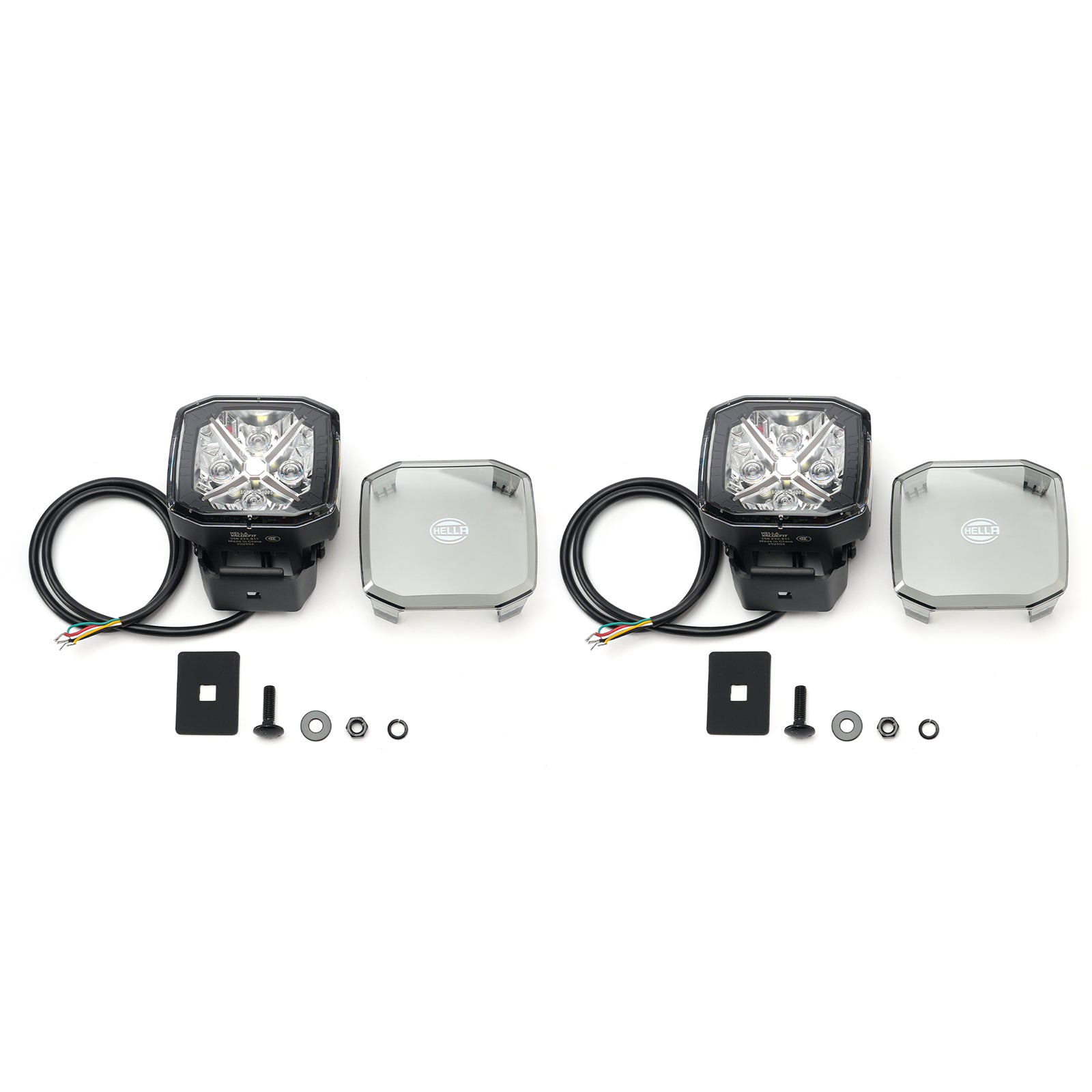 Lampe Auxiliaire Spot Carrée ValueFit 4.3" 12/24V 60W 7100LM 5700K Pour HELLA