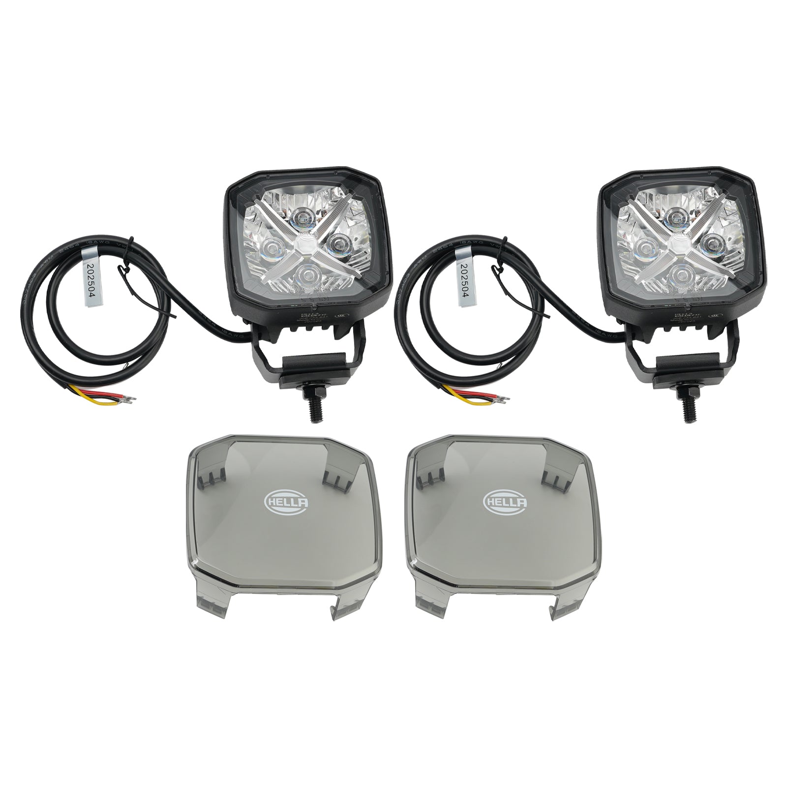 Lampe Auxiliaire Spot Carrée ValueFit 3.6" 12/24V 60W 5700LM 5700K Pour HELLA