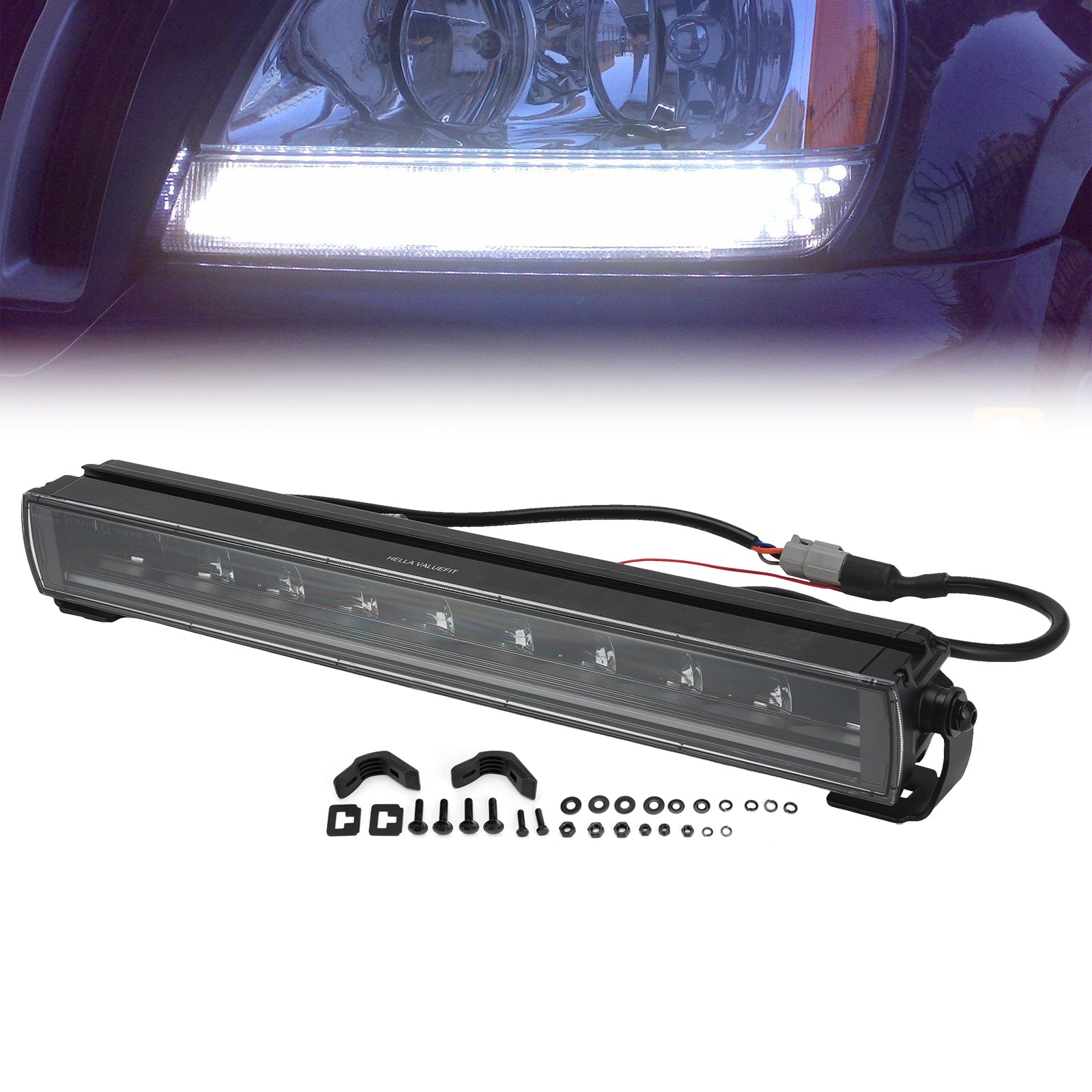 Lampe Auxiliaire Barre Longue ValueFit 20" 12/24V 140W 6000LM 6000K Pour HELLA