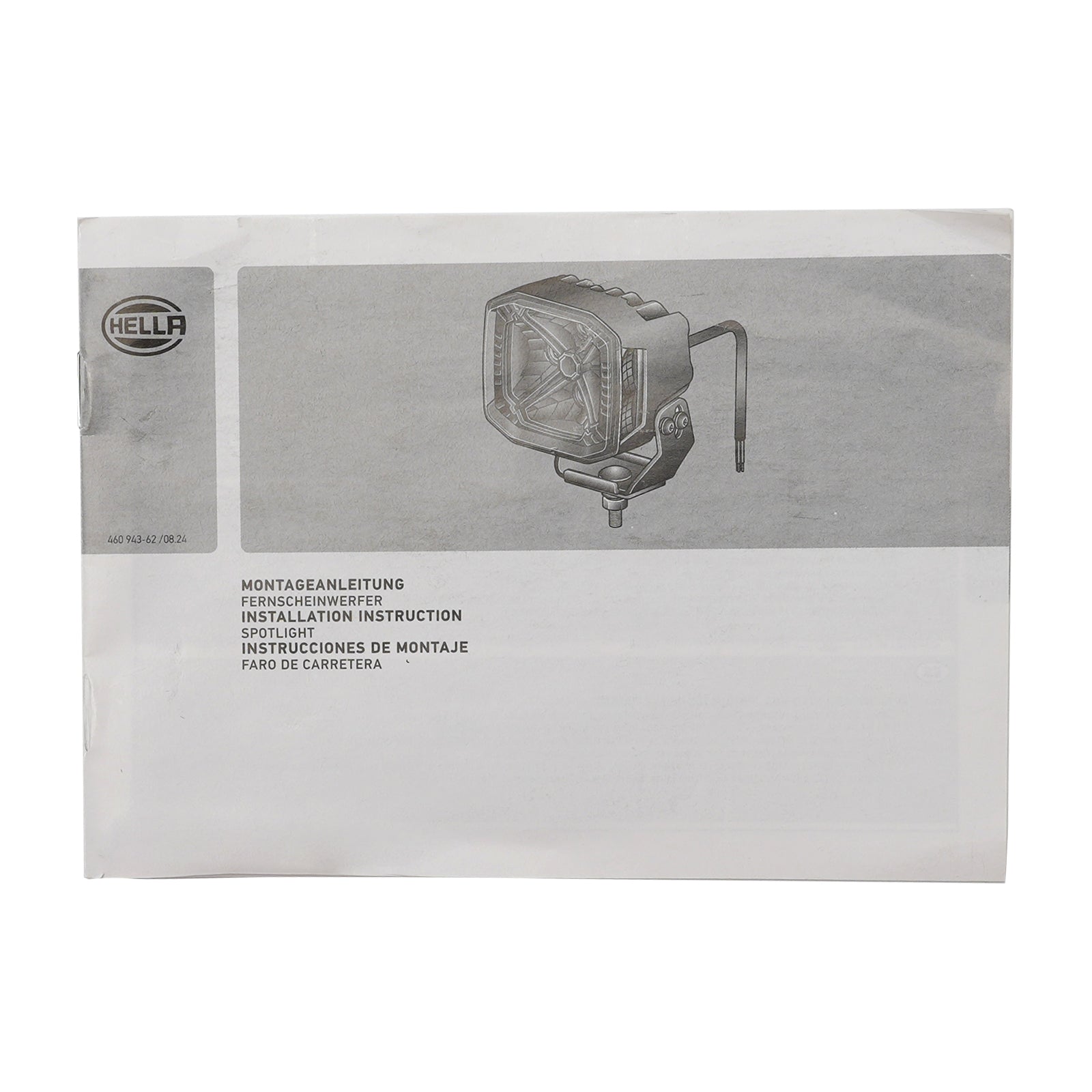 Lampe Auxiliaire Spot Carrée ValueFit 4.3" 12/24V 60W 7100LM 5700K Pour HELLA