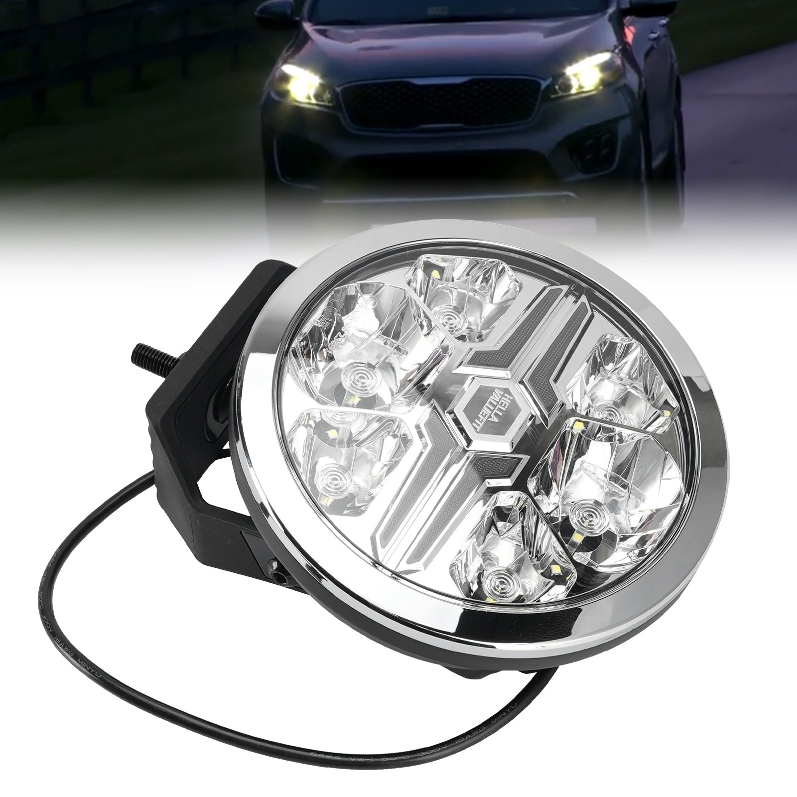 Lampe Auxiliaire Ronde ValueFit 7" Ref.25 12/24V 22W 1670LM 6000K Pour HELLA