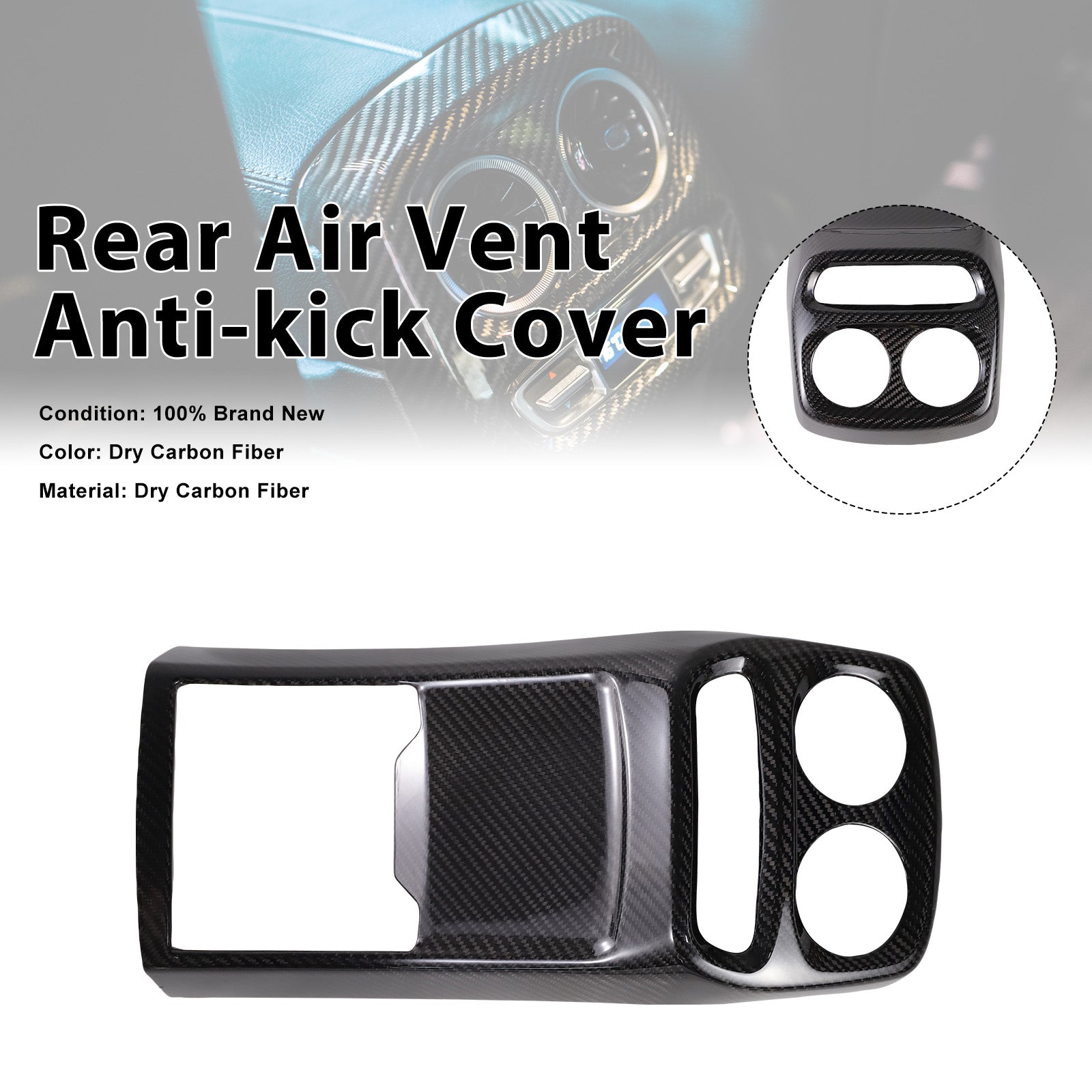 Dry Carbon Fiber Rear Air Vent Anti-kick Cover Pour G class W464 W463A 2019+