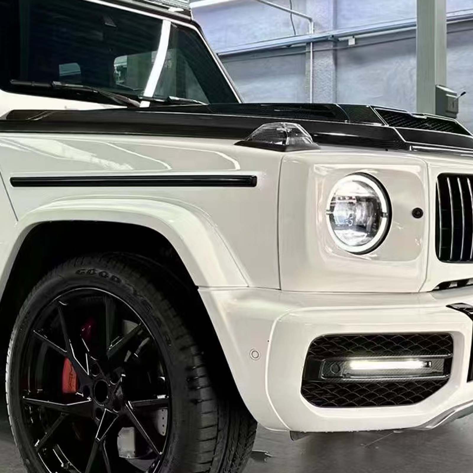 Carbon Fiber Front Bumper Fog Lights Frame Pour Mercedes G-Class W464 G63 2019+