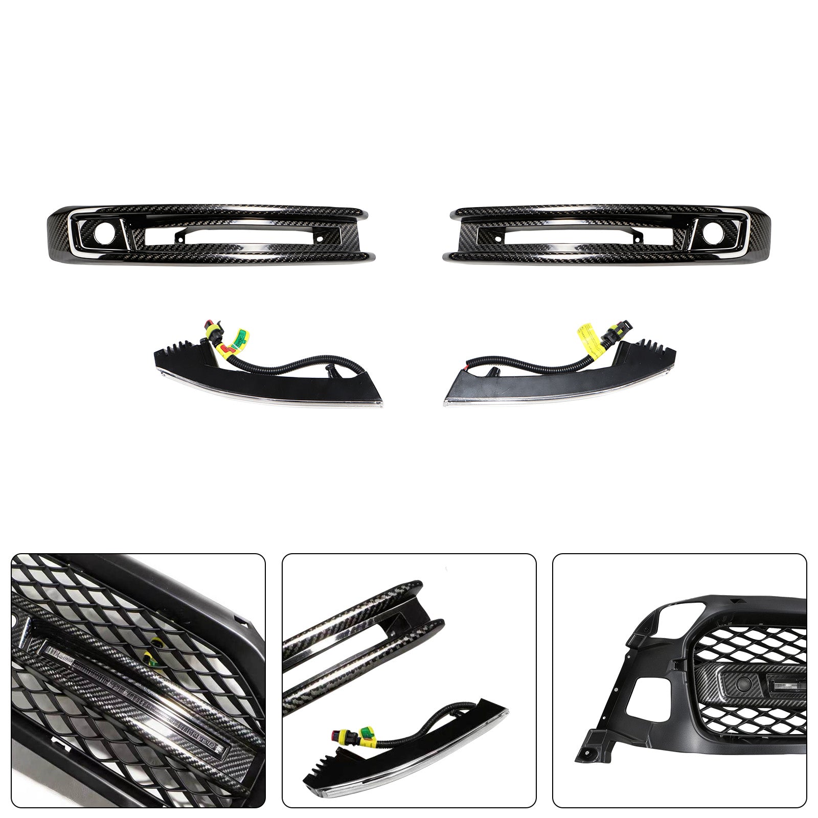 DRY CF Front Bumper Fog Lights Frame Pour Mercedes G-Class W464 G63 2019+