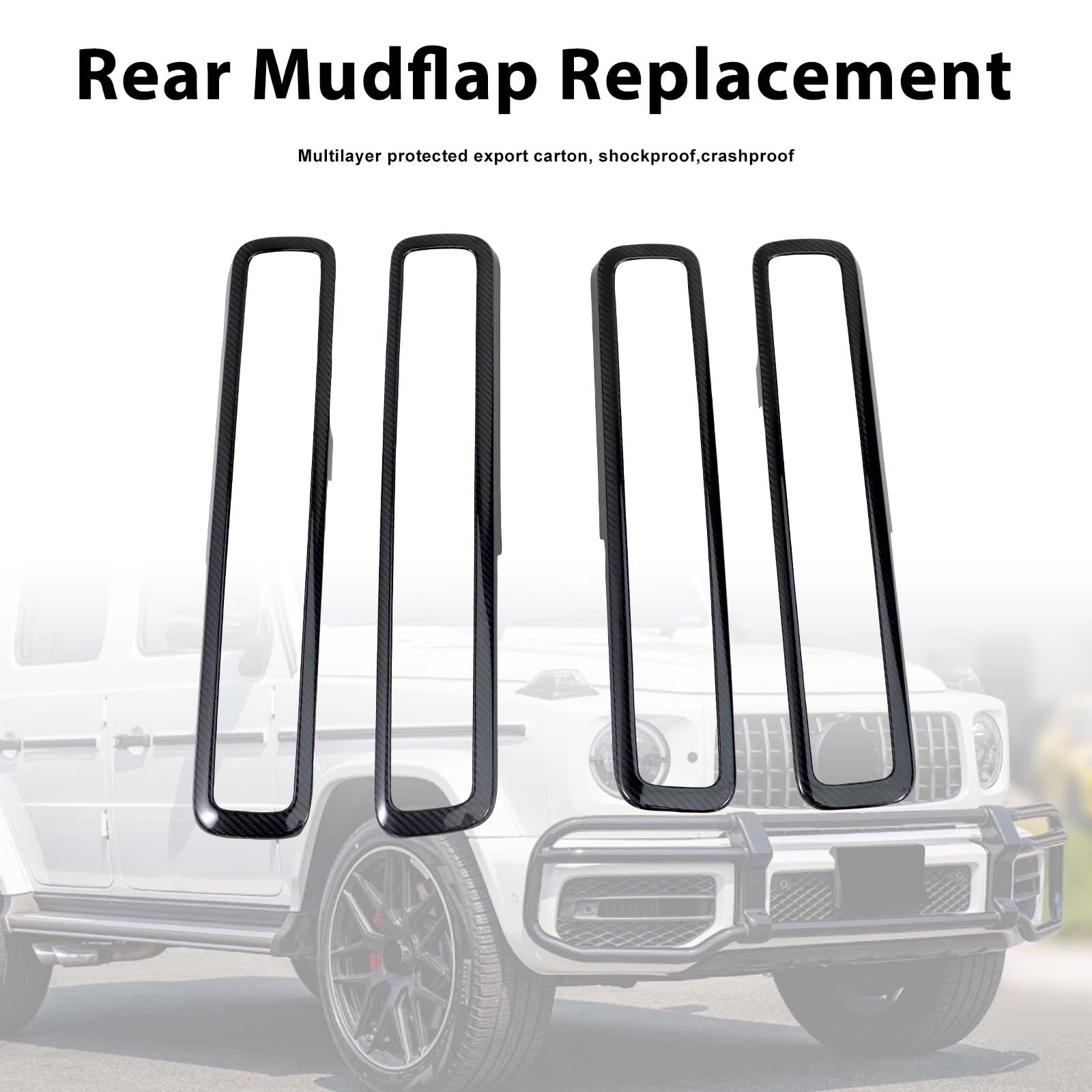 Dry Carbon Fiber Inner Door Frame Cover Trim Pour Benz W464 W463A G500 2019-2023