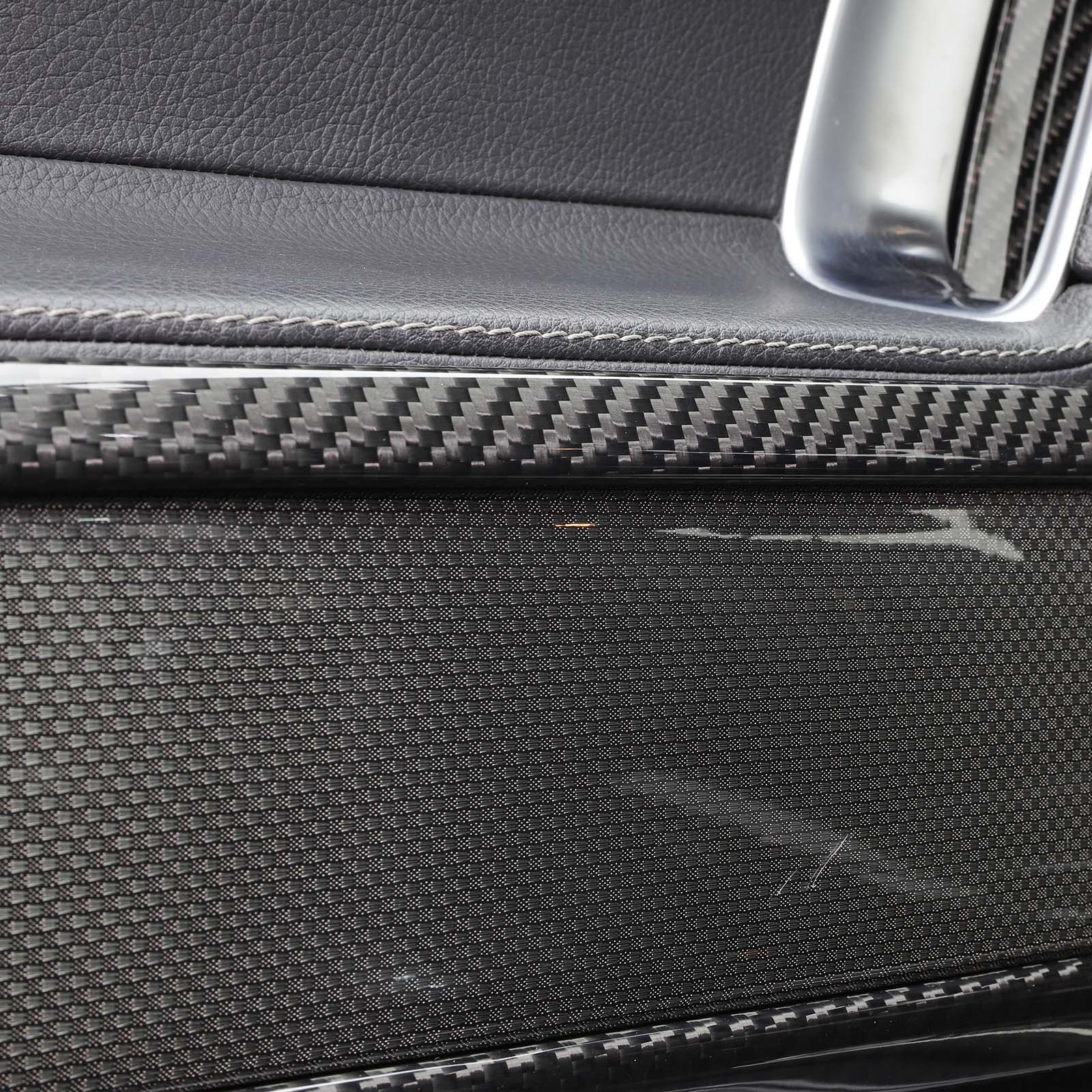 Dry Carbon Fiber Inner Door Frame Cover Trim Pour Benz W464 W463A G500 2019-2023