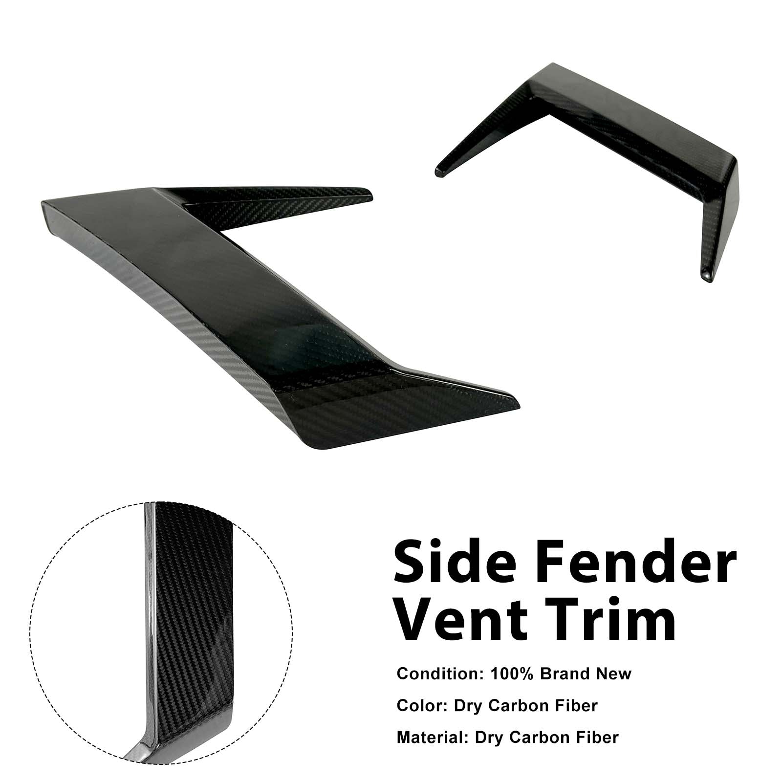 Dry Carbon Side Fender Vent Trim Pour Mercedes-Benz G Class W463A G63 W464 2019+