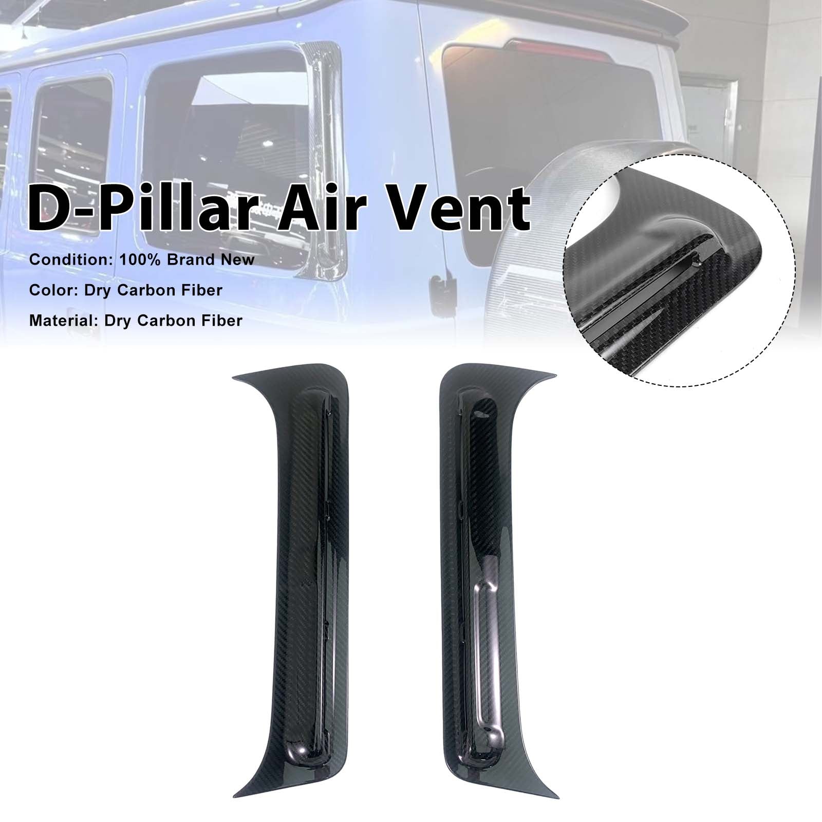 Carbon Fiber M-Style D-Pillar Air Vents Pour Mercedes G-Class W464 W463A 2019+