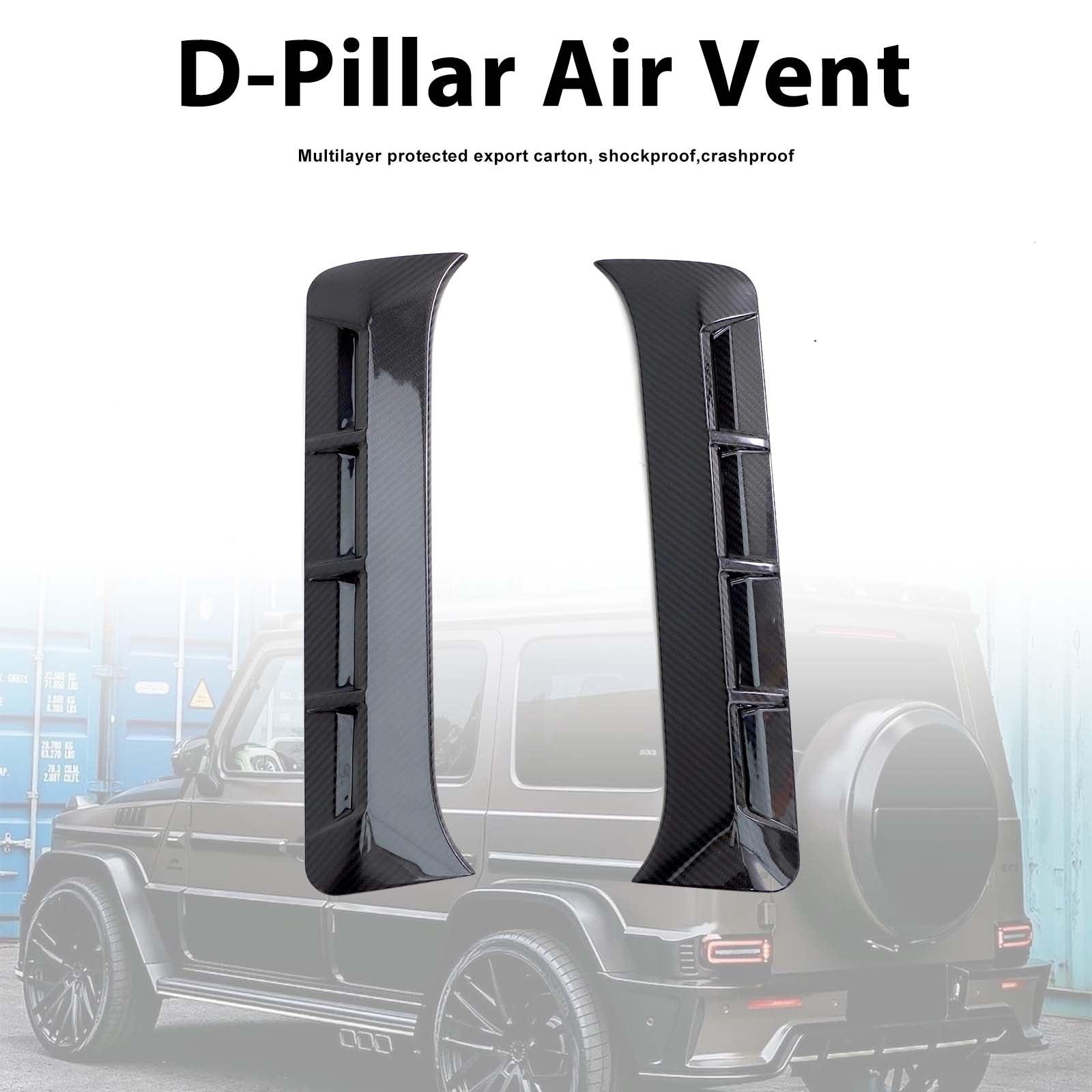 Carbon Fiber D-Pillar Air Vents Pour Mercedes Benz G-Class W464 W463A 2019+