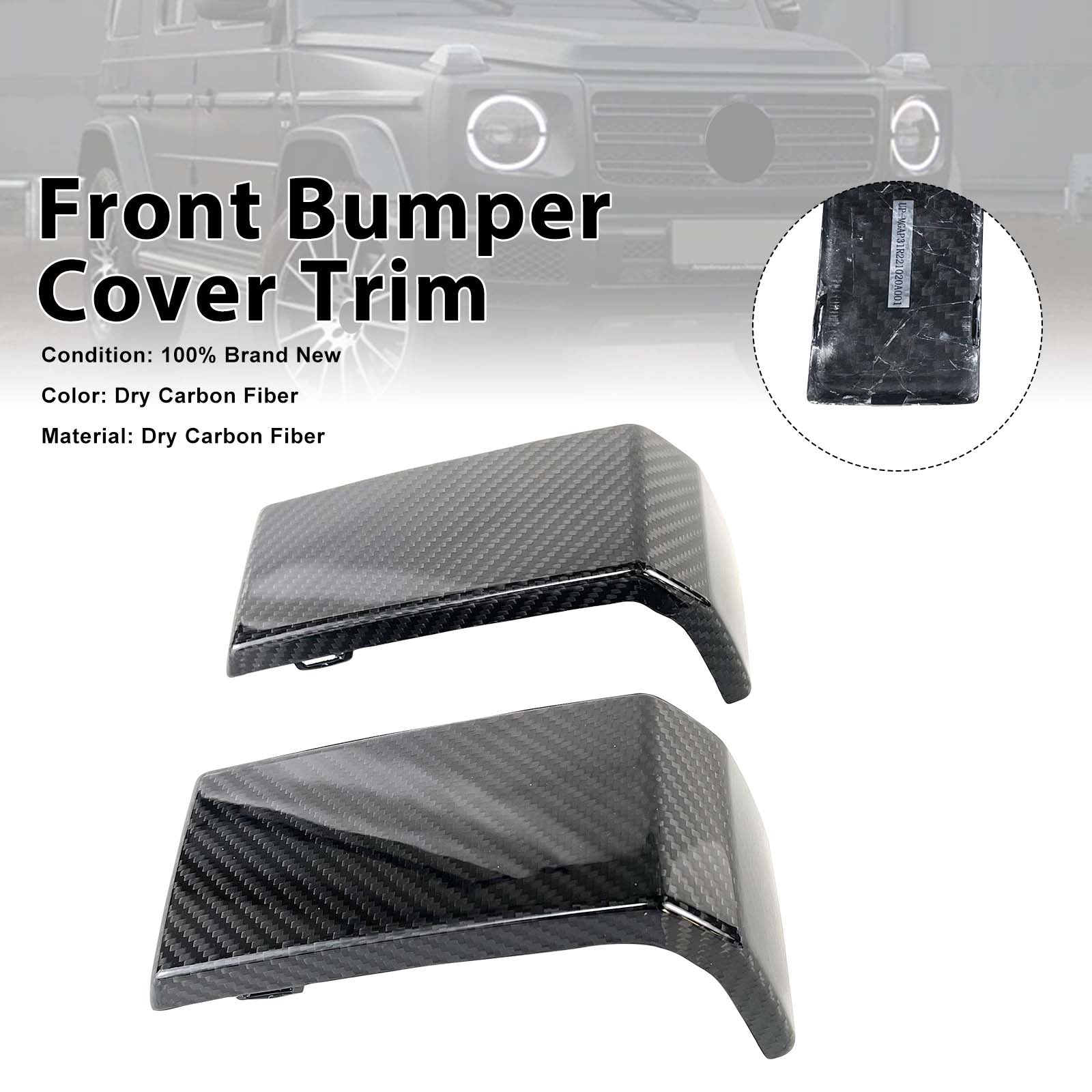 Carbon Fiber Front Bumper Cover Pour Mercedes Benz G-Class W464 W463A 2019-2023