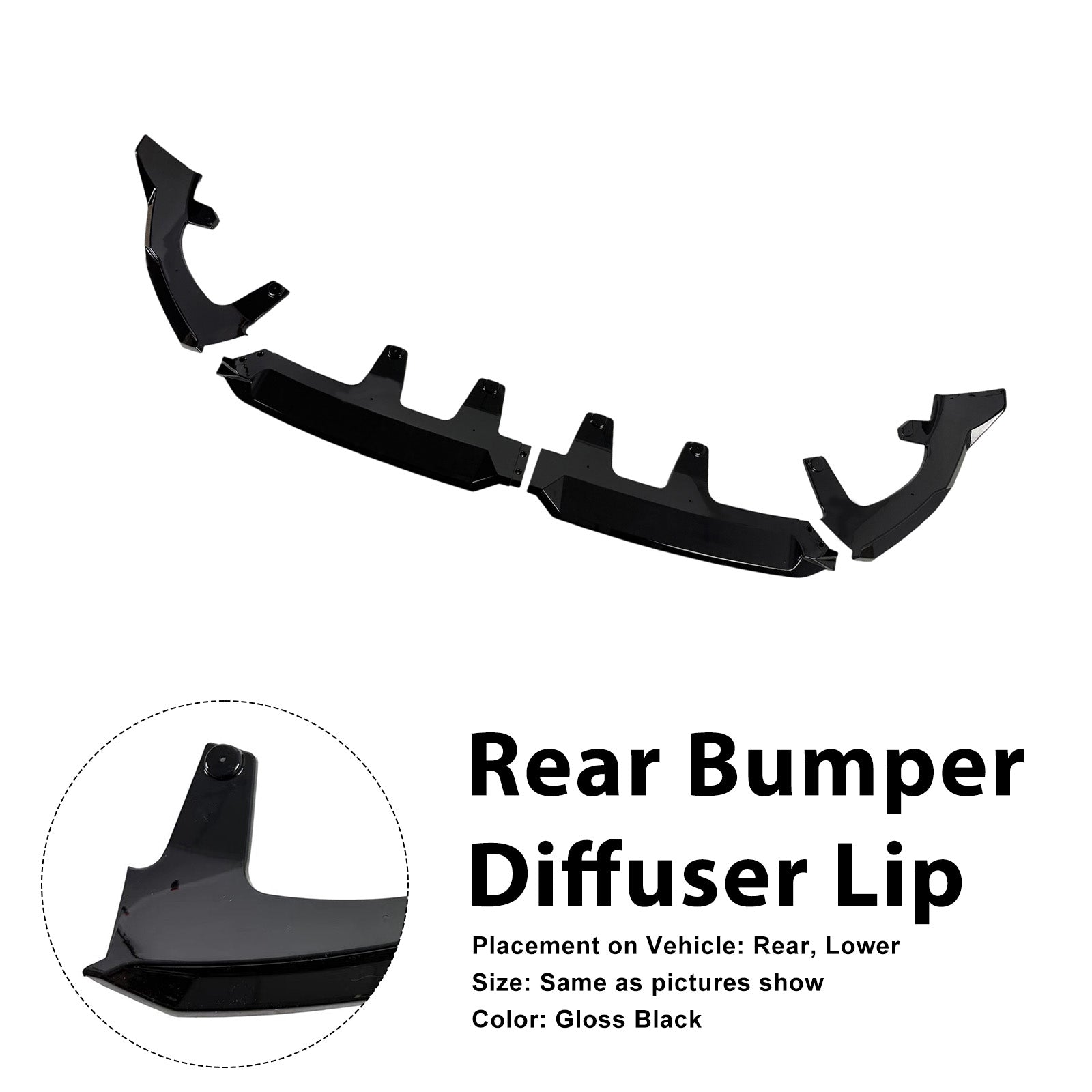 Gloss Black Front Bumper Lip Spoiler Splitter Pour BMW X3 G45 M-Sport 2025+