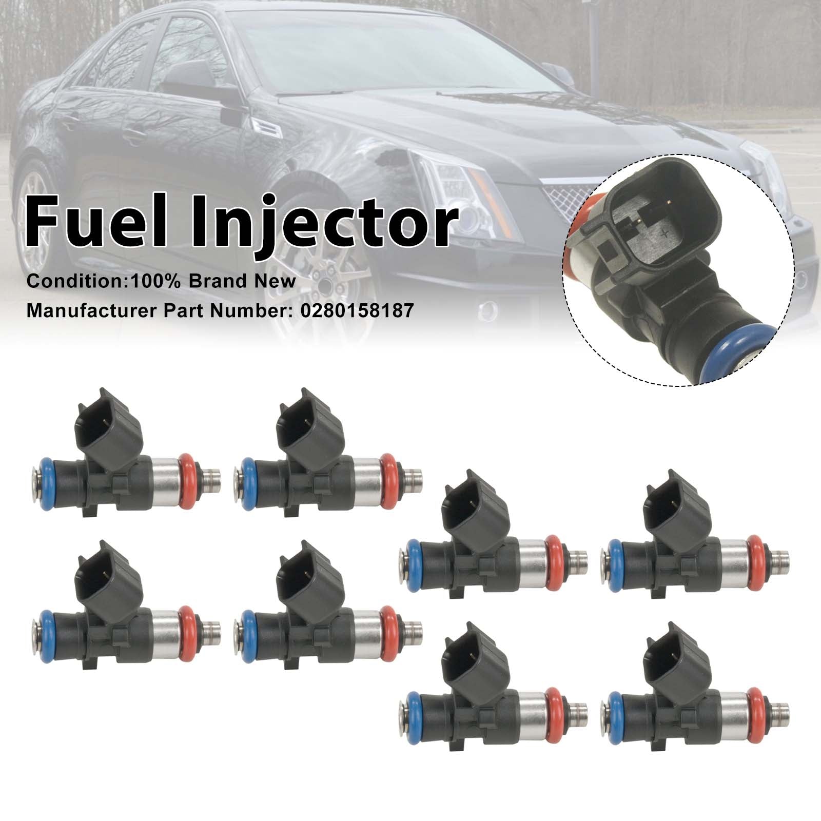 8X Injecteur Carburant Pour Cadillac CTS-V 09-15 Camaro ZL1 2012-15 0280158187