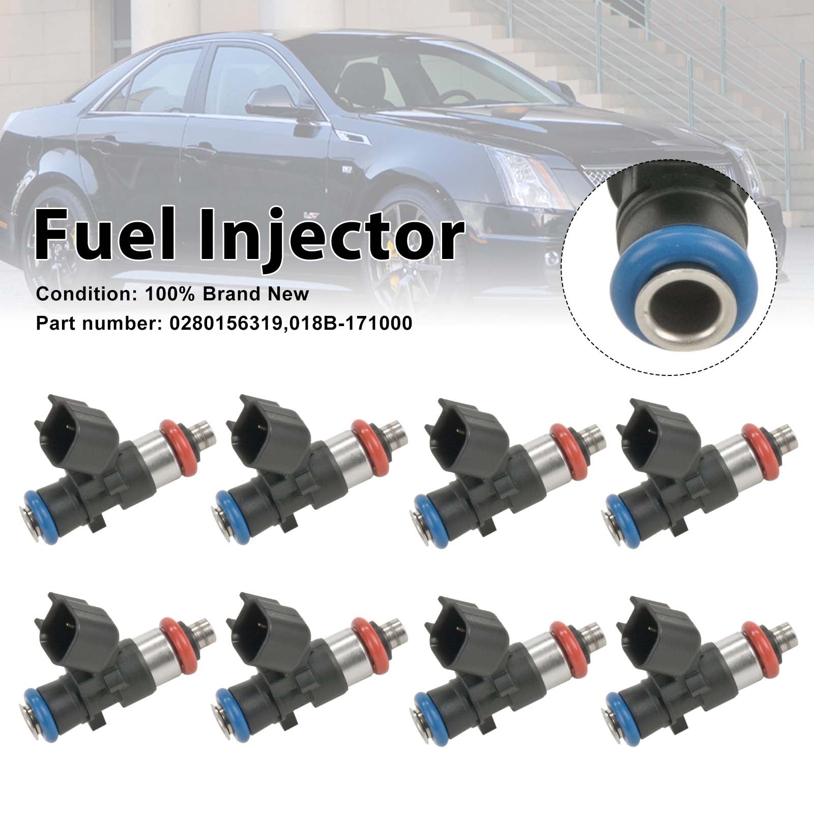 8X Injecteur Carburant Pour Cadillac CTS-V 09-15 Camaro ZL1 2012-15 0280158187