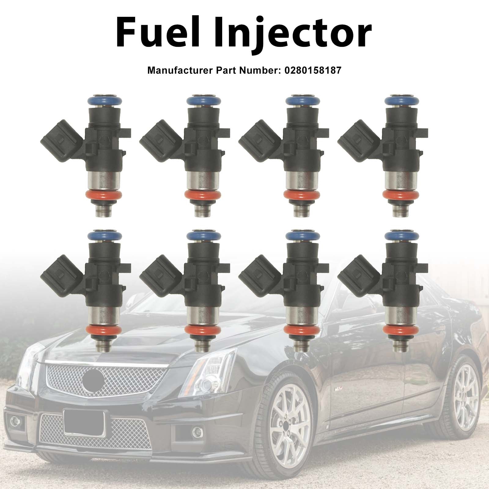 8X Injecteur Carburant Pour Cadillac CTS-V 09-15 Camaro ZL1 2012-15 0280158187