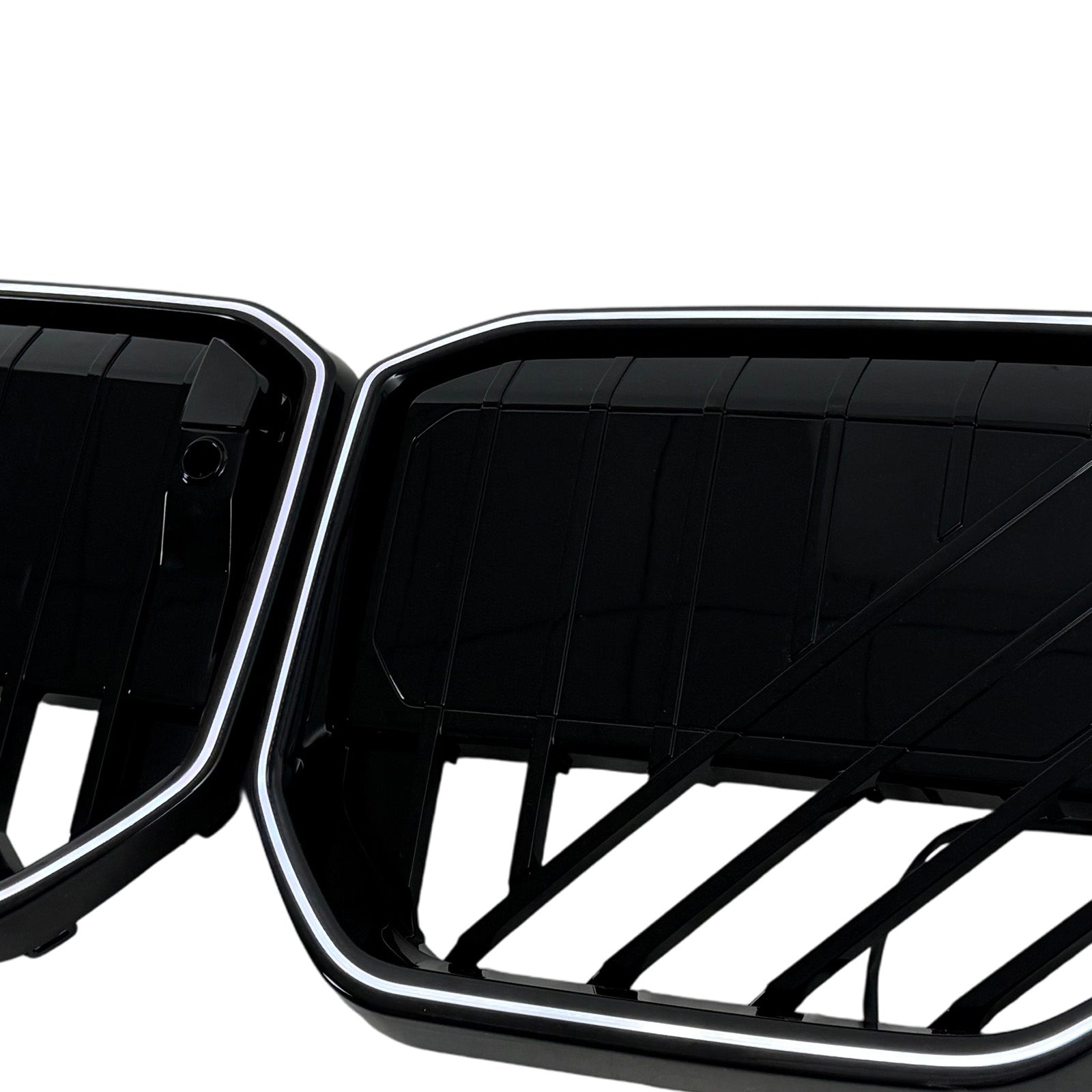 Black Front Bumper Grill Grille Pour BMW X3 G45 2025+ W/LED Light