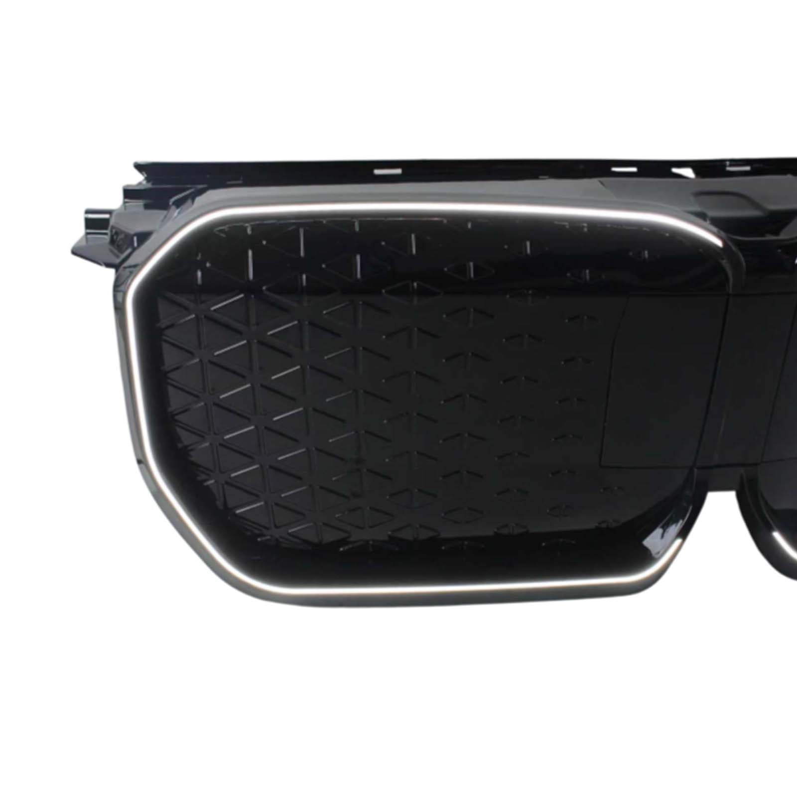 Black Chrome Front Bumper Grill Grille Pour BMW iX1 U11 2023-2025 W/LED Light