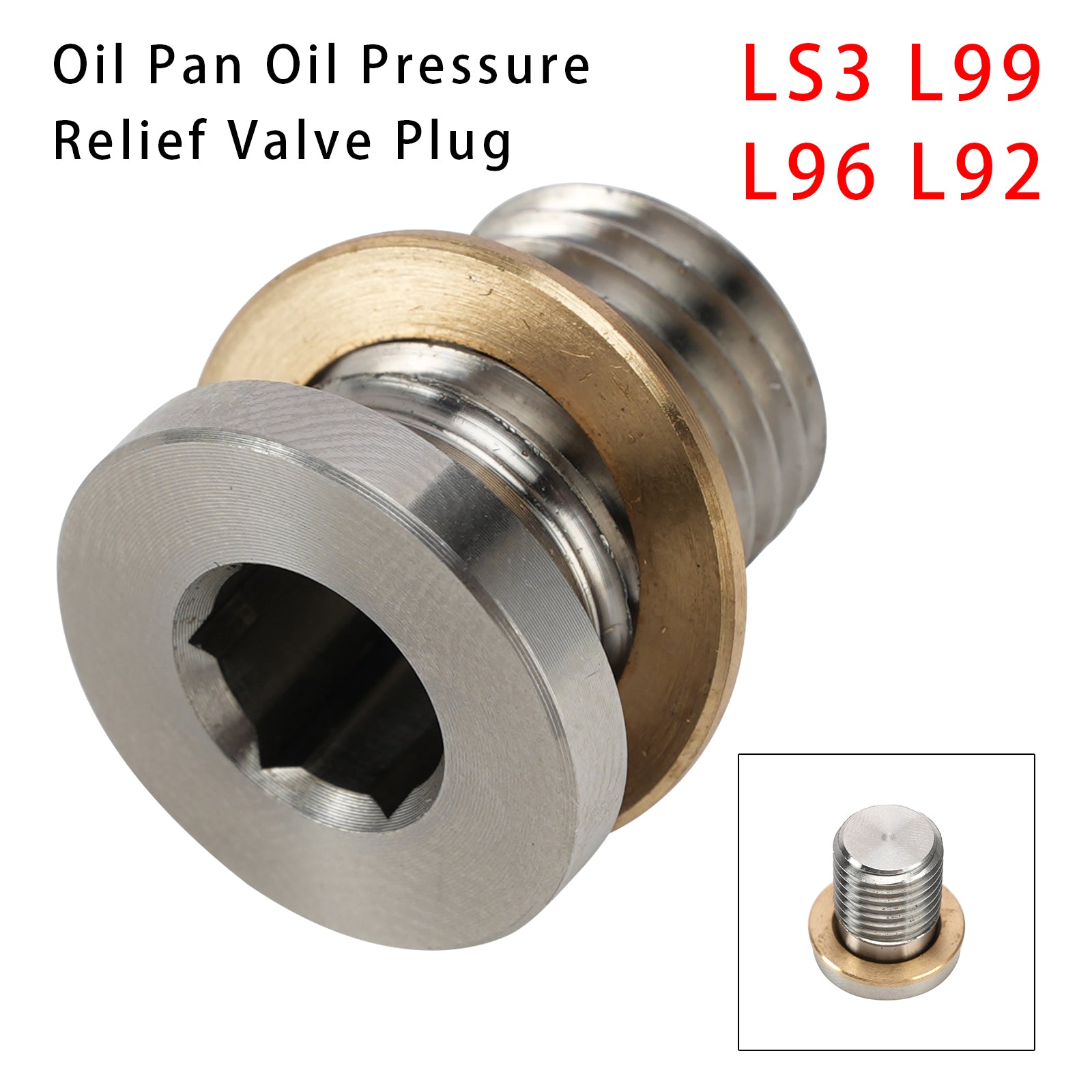 Bouchon De Soupape De Décharge De Pression D'huile De Carter Pour LS LS3 L99 L96