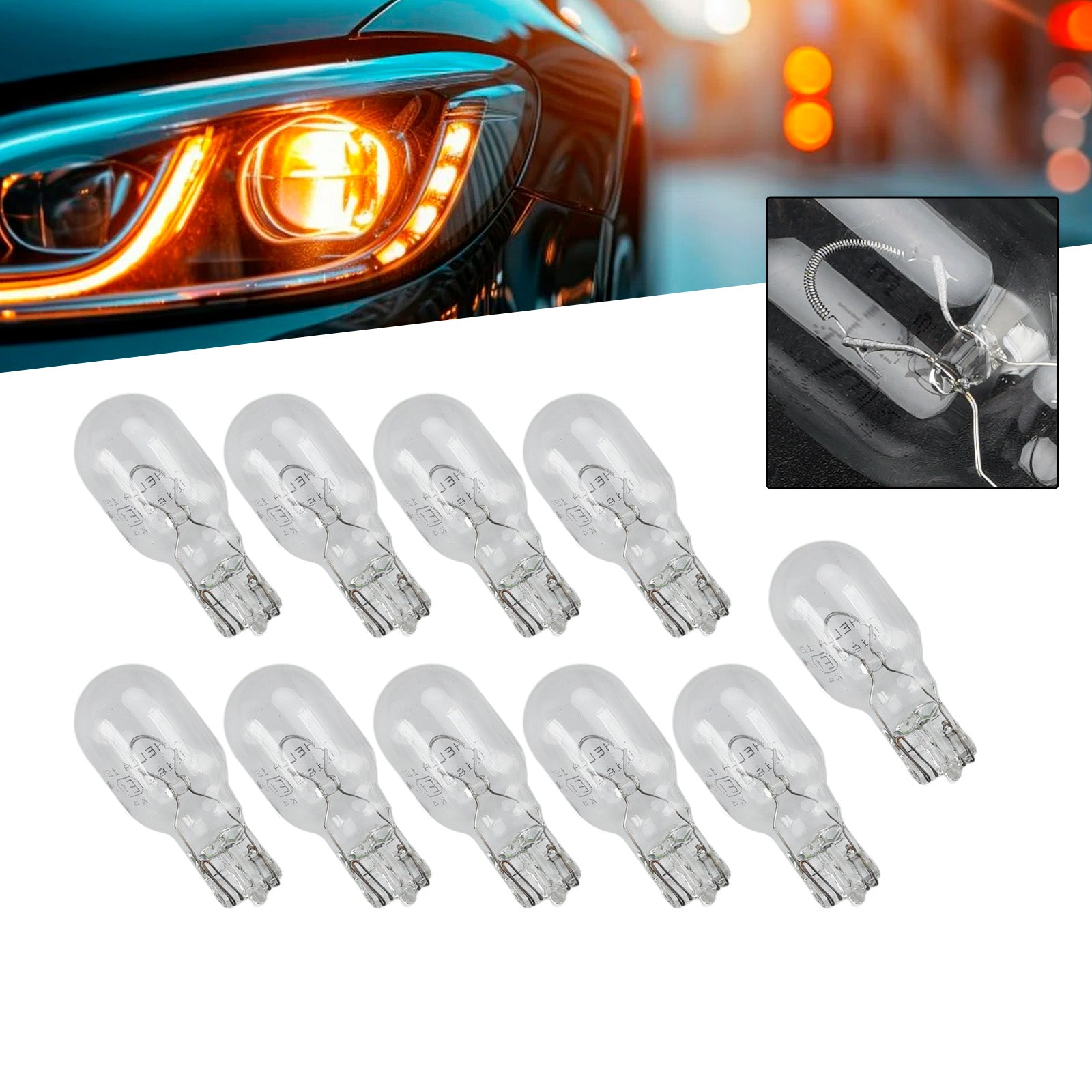 Ampoule Auxiliaire Halogène Voiture W16W 12V 16W Pour HELLA 8GA 008 246-001