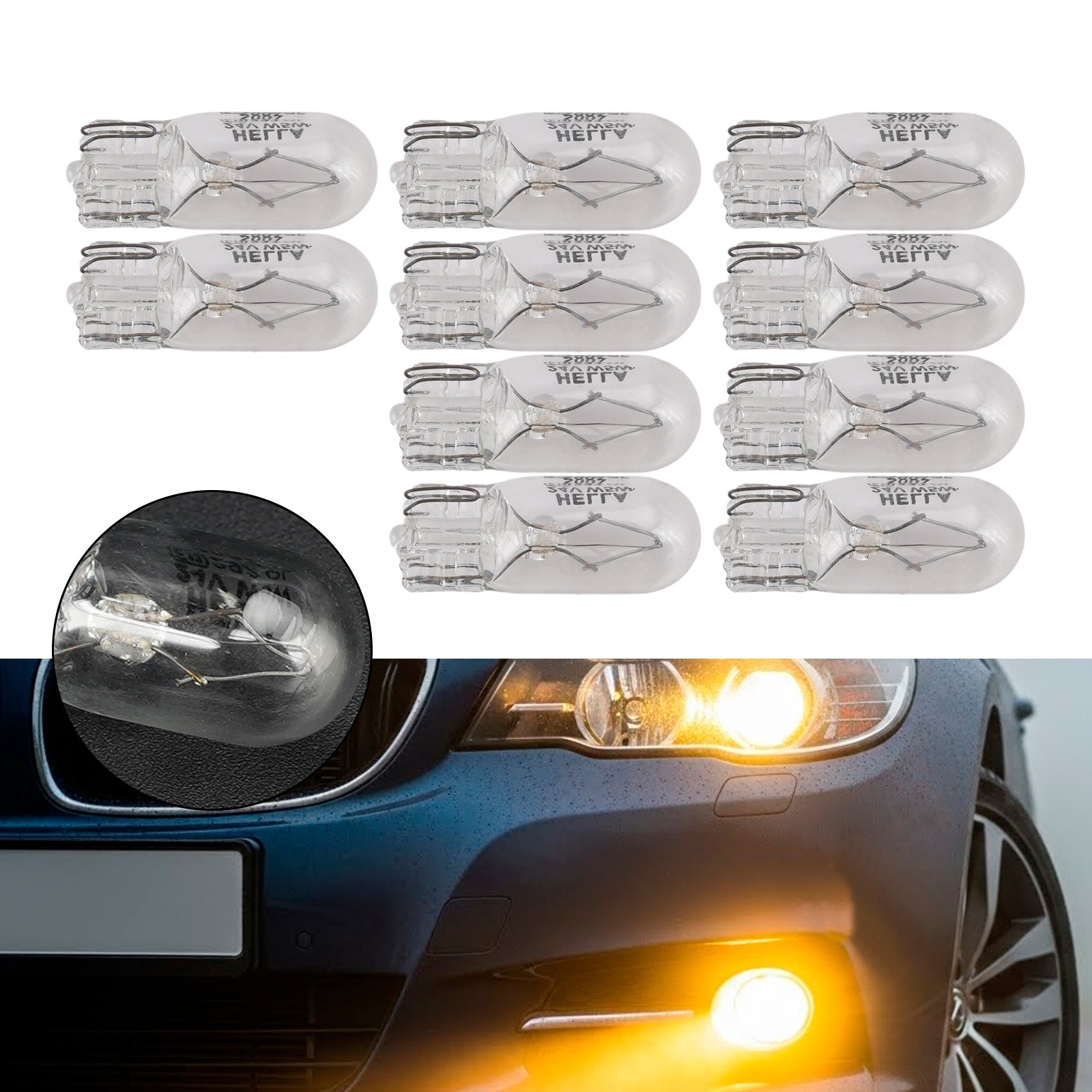 Ampoule Auxiliaire Halogène Voiture W5W T10 24V 5W Pour HELLA 8GP 178 560-271