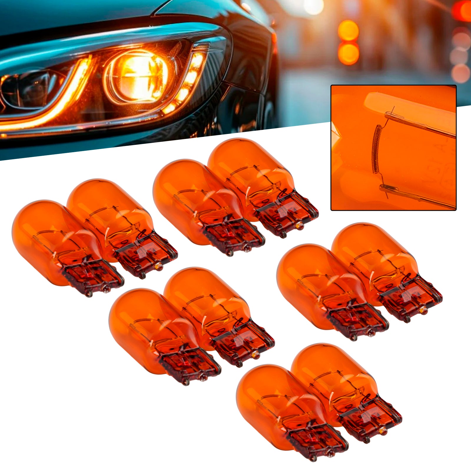 Ampoule Auxiliaire Halogène Ambre Voiture WY21W 12V 21W Pour HELLA 009 021-002