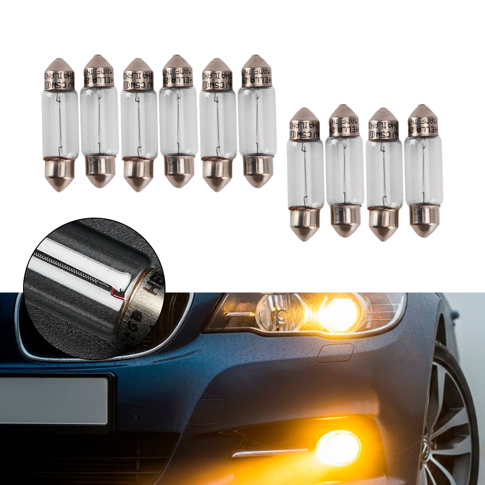 Ampoule Auxiliaire Halogène Automobile C5W 24V 5W Pour HELLA 8GM 002 092-241