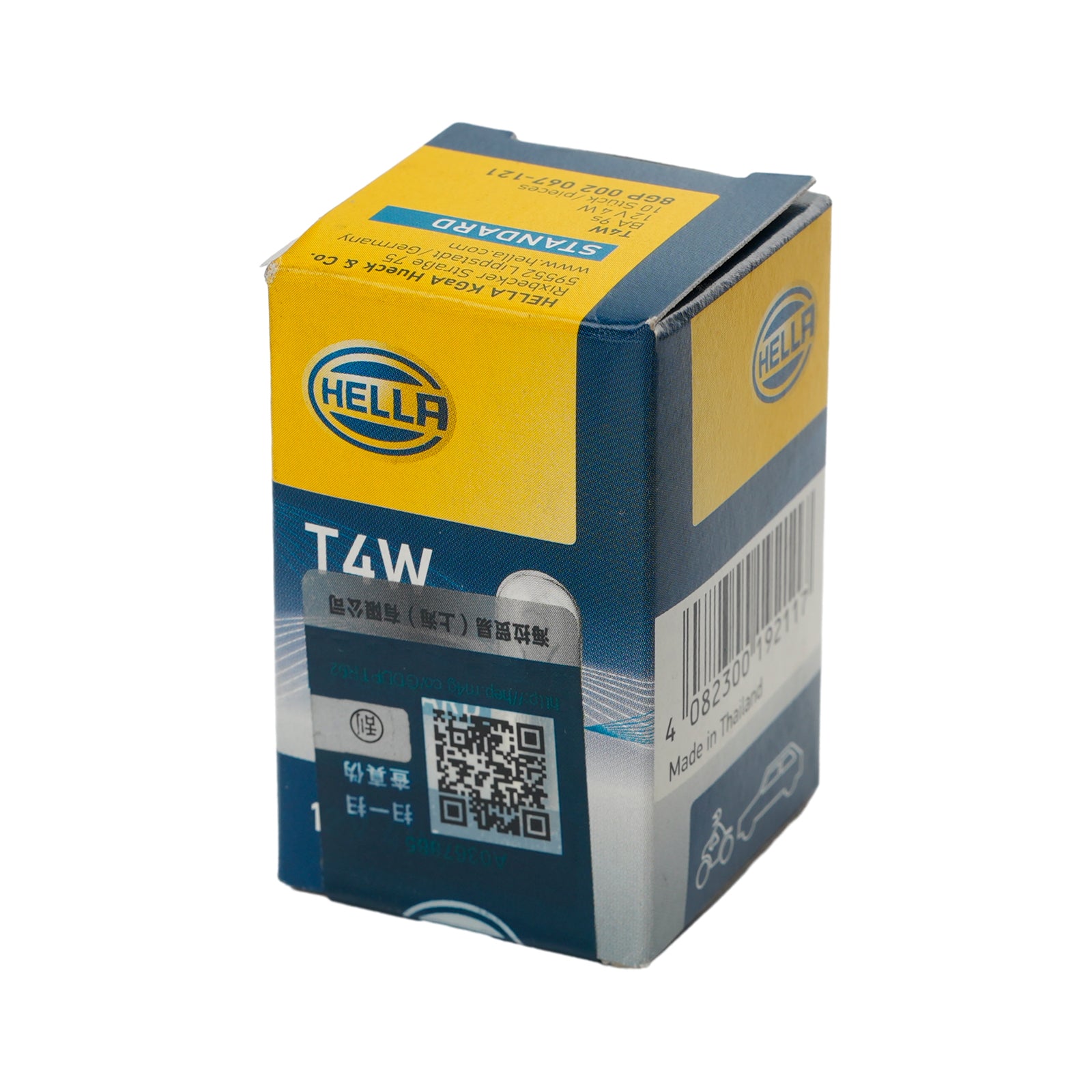 Ampoule Auxiliaire Halogène Voiture T4W 12V 4W Pour HELLA 8GP 002 067-121