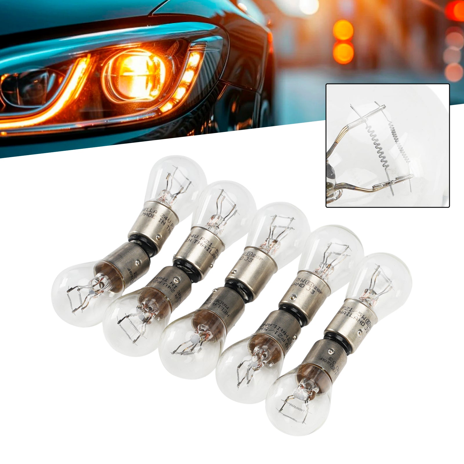 Ampoule Auxiliaire Halogène Automobile P21/5W 24V 21/5W Pour HELLA 002 078-241