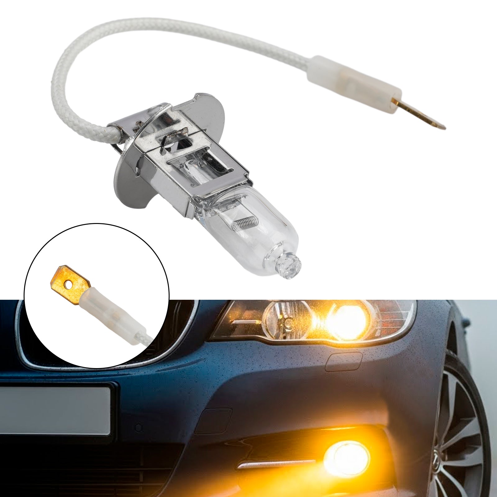 Ampoule Phare Halogène Auto H3 12V 100W PK22s Pour HELLA 8GH 178555611
