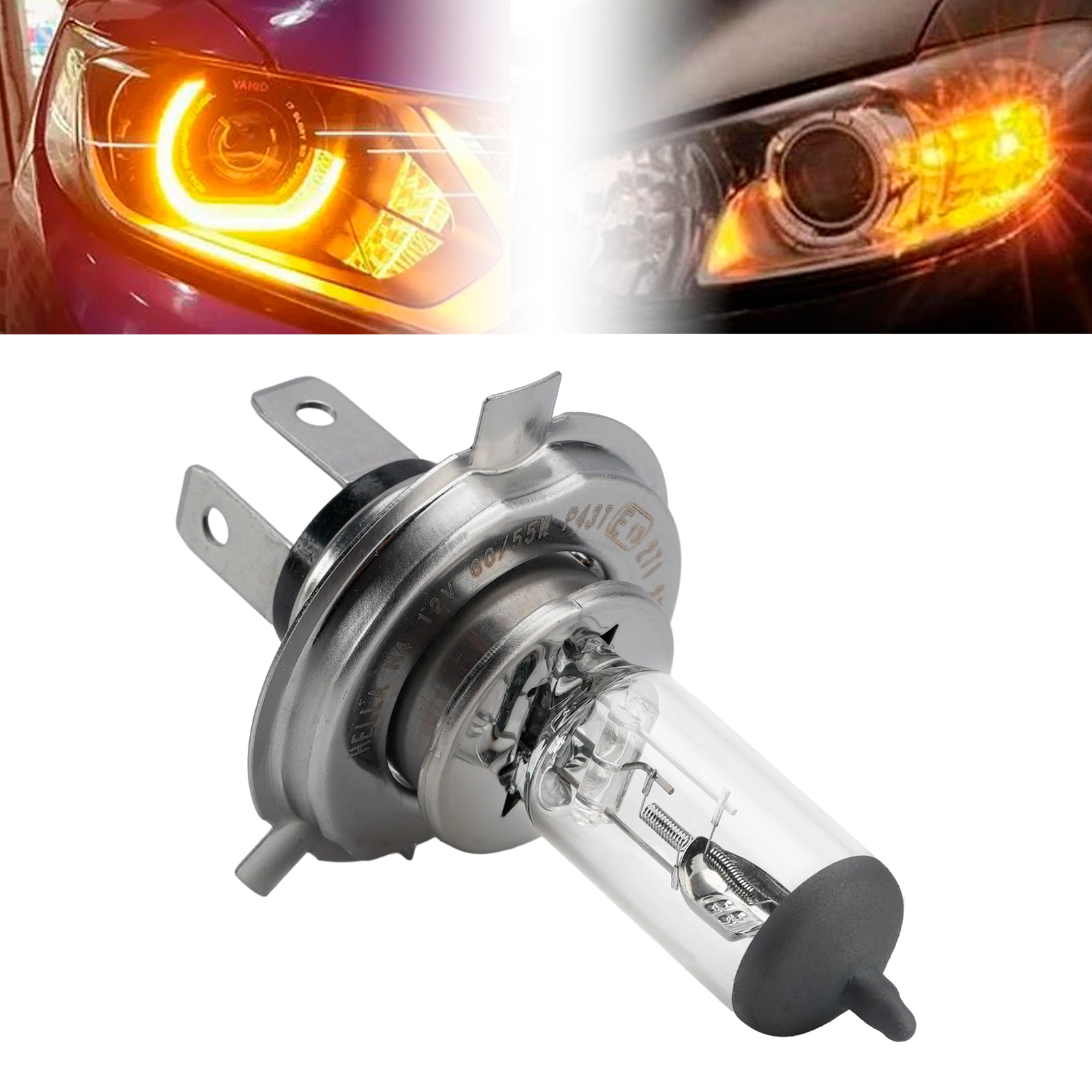 Ampoule Phare Halogène Auto H4 12V 60/55W P43t Pour HELLA 8GJ 178 555-003